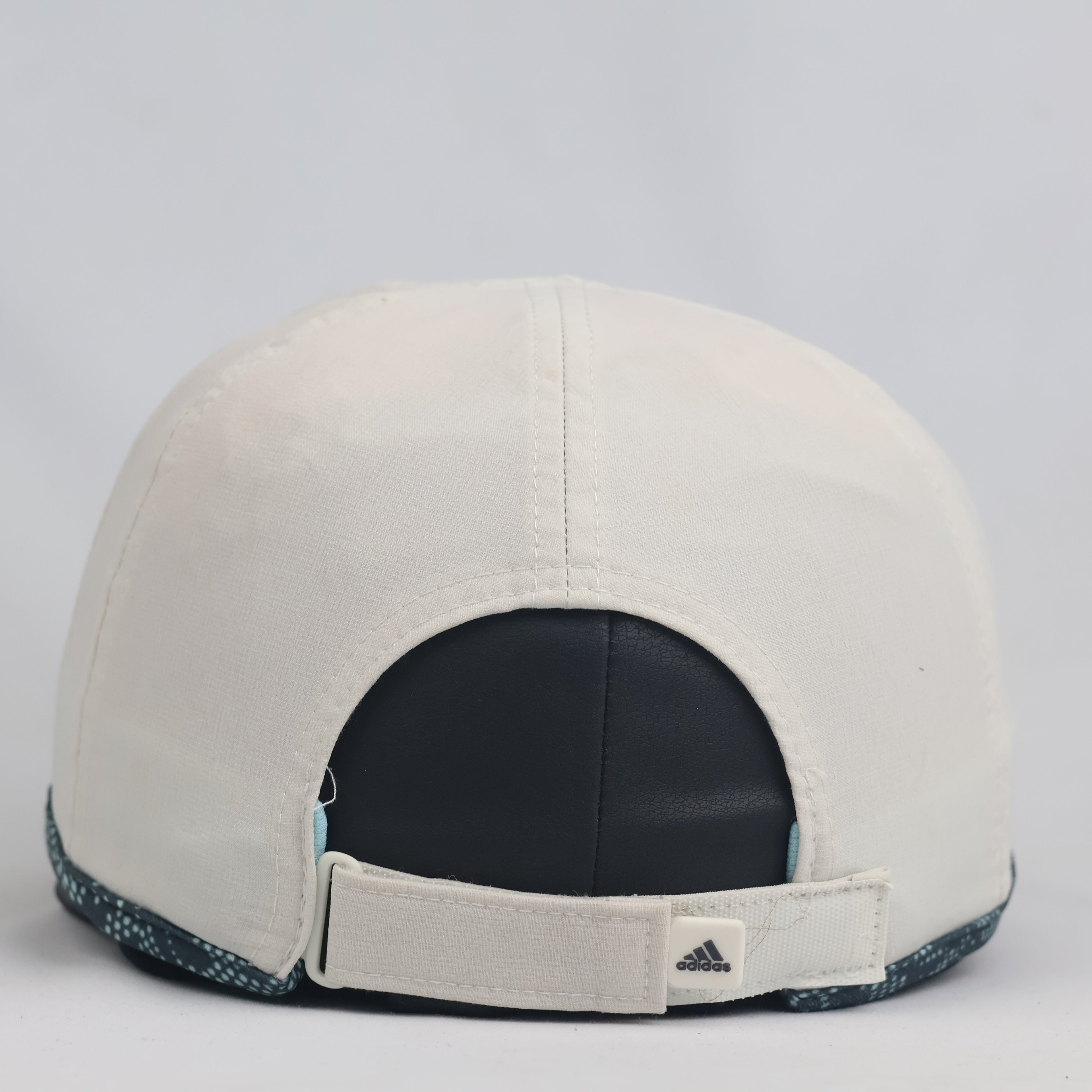 Thrifted Adidas Adizero Off-White & Teal Patterned Running Cap