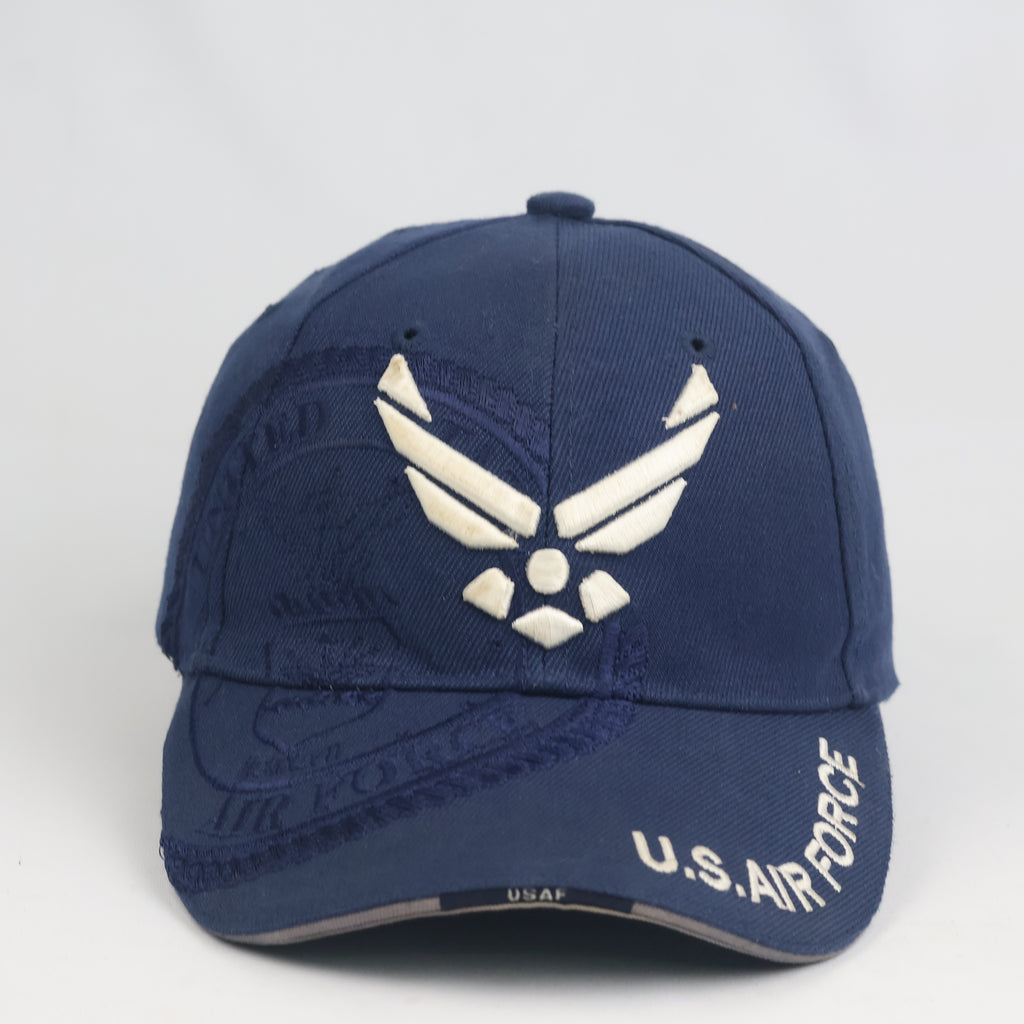 Thrifted U.S. Air Force Embroidered Navy Blue Military Baseball Hat