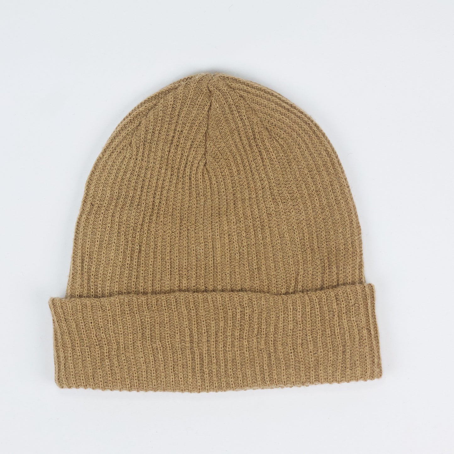 Cotton On Mustard Brown Ribbed Thrifted Beanie – Supply Surplus Patch Winter Hat (Copy)
