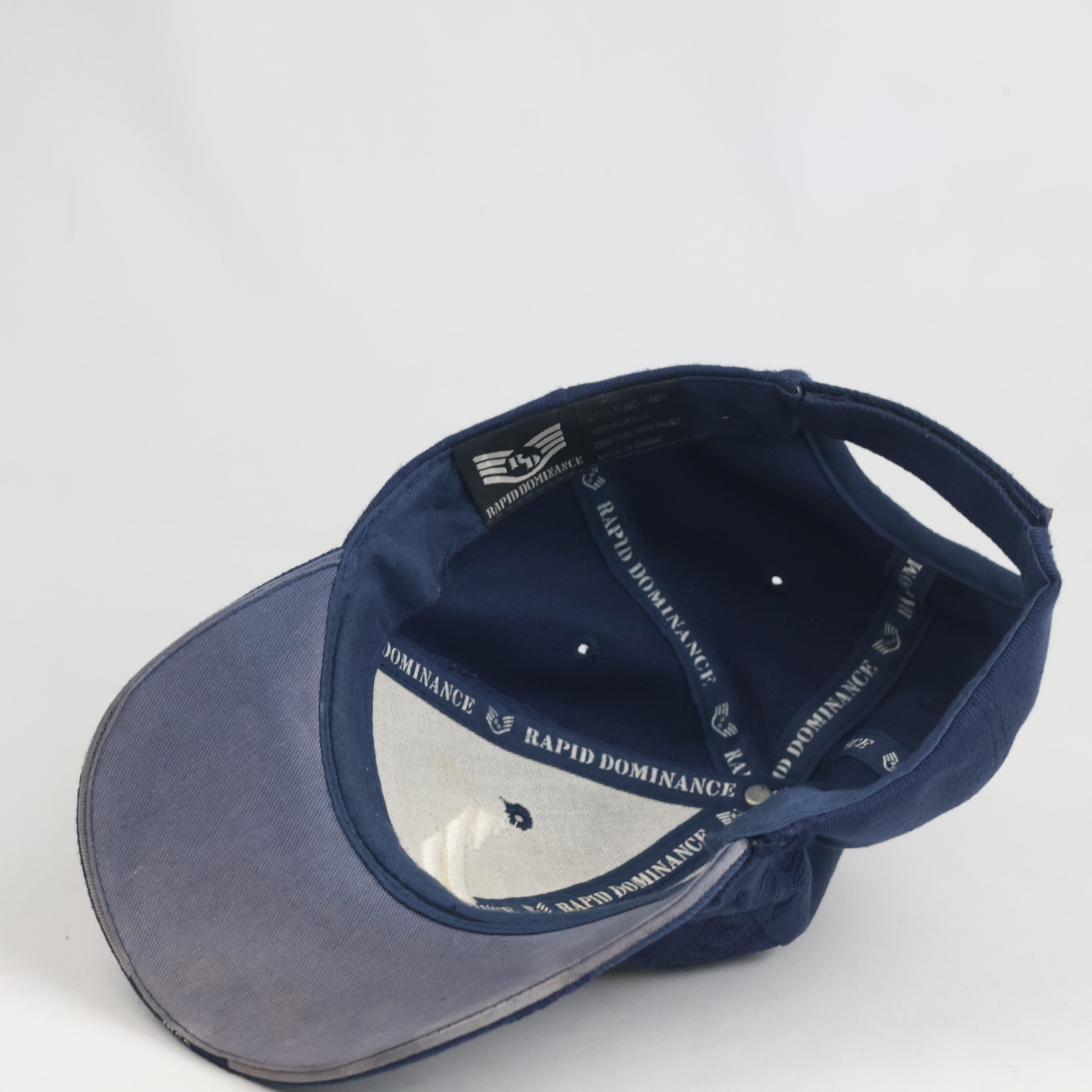 Thrifted U.S. Air Force Embroidered Navy Blue Military Baseball Hat