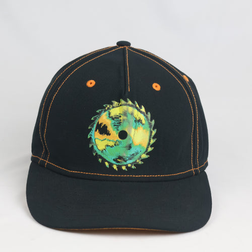 Thrifted Engelbert Strauss "ART of WORK" Black & Orange Snapback Cap