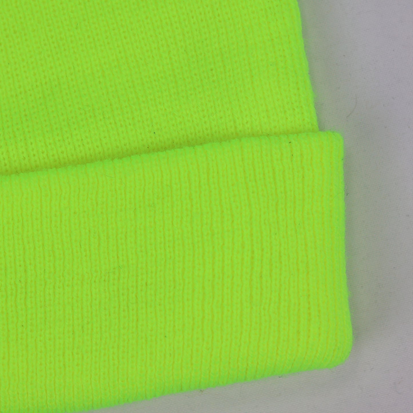 Beechfield Original B45 Neon Yellow Cuffed Thrifted Beanie - Bright Winter Hat