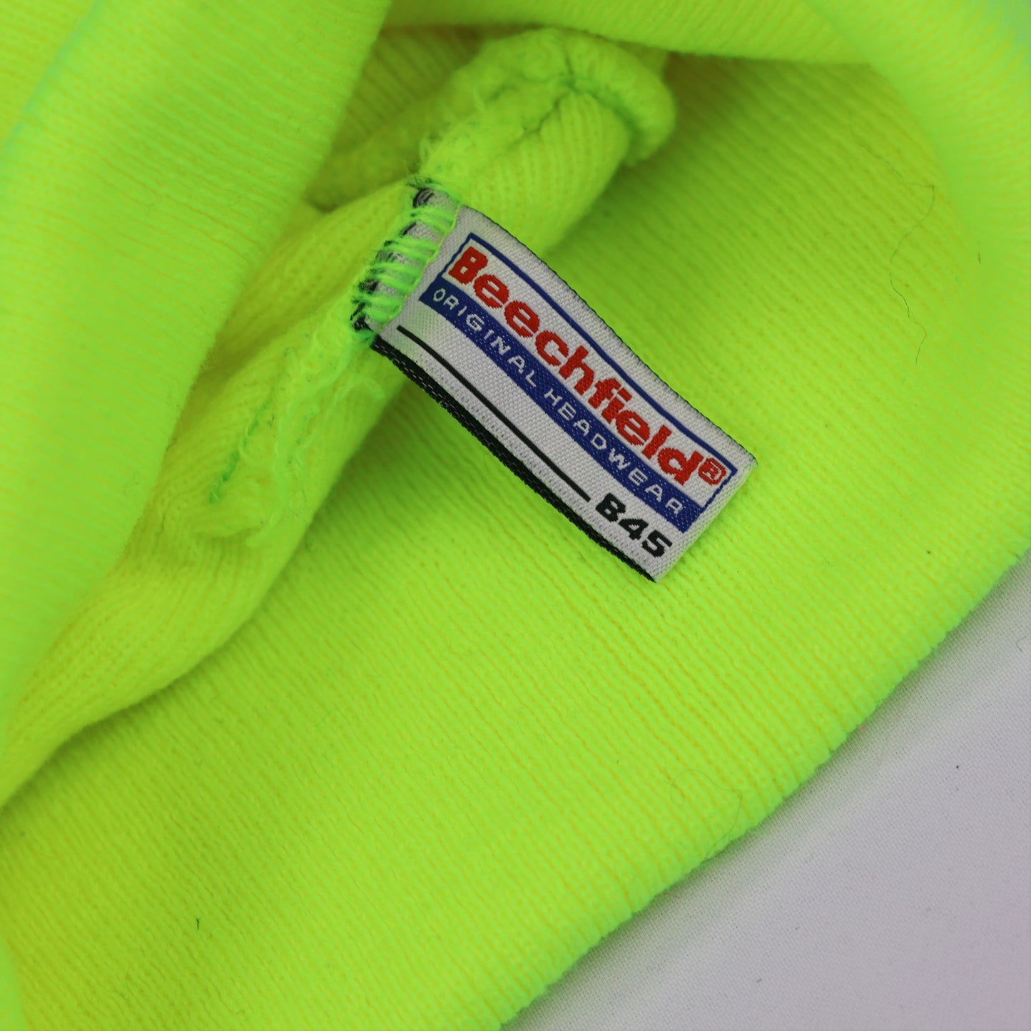 Beechfield Original B45 Neon Yellow Cuffed Thrifted Beanie - Bright Winter Hat