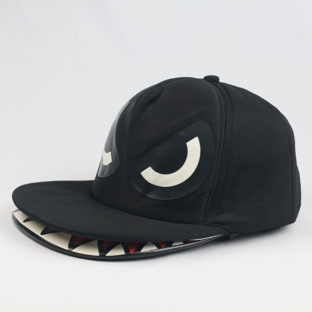 Thrifted Novelty Monster Mouth Under-Brim Graphic Trucker Cap (57-59 cm)