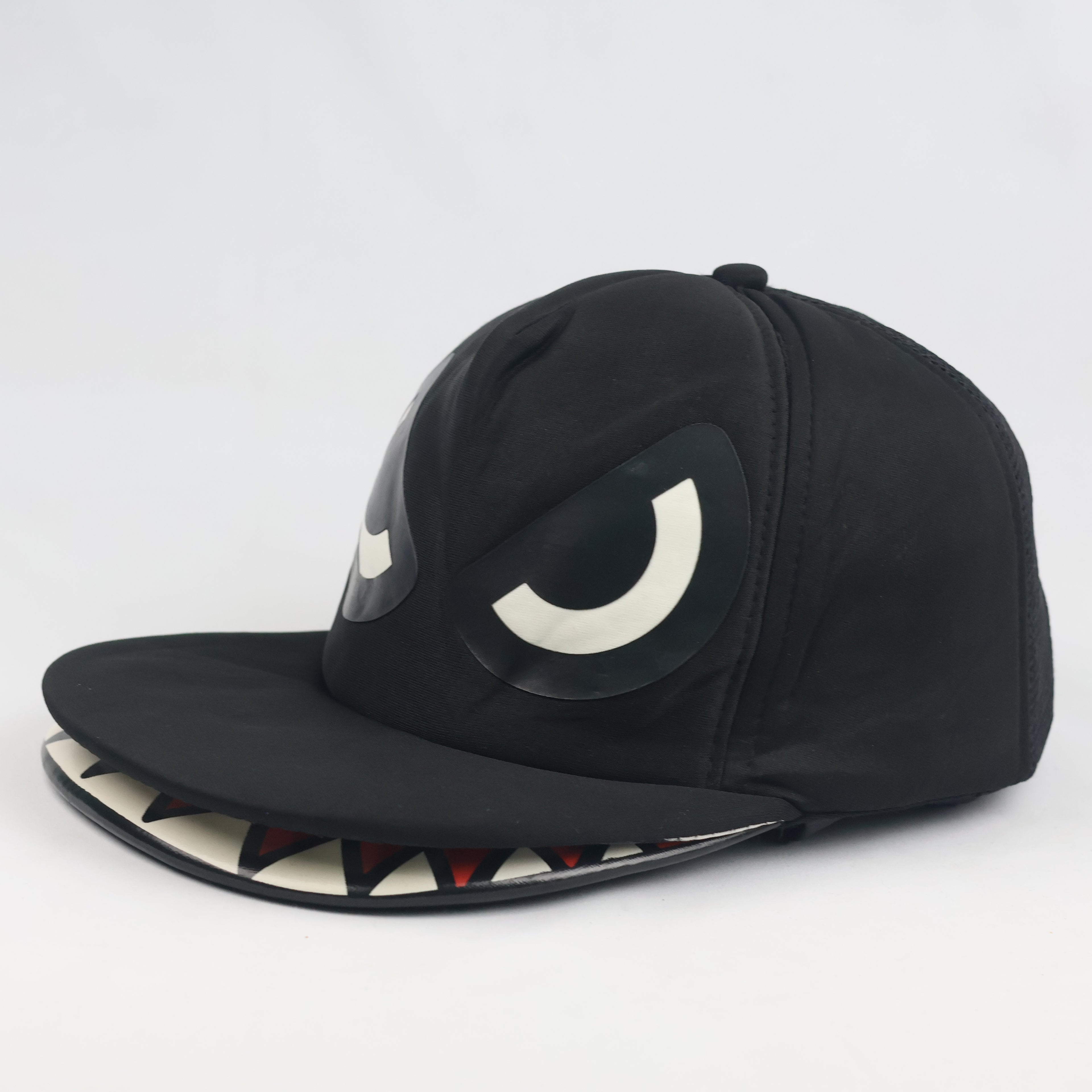 Thrifted Novelty Monster Mouth Under-Brim Graphic Trucker Cap (57-59 cm)
