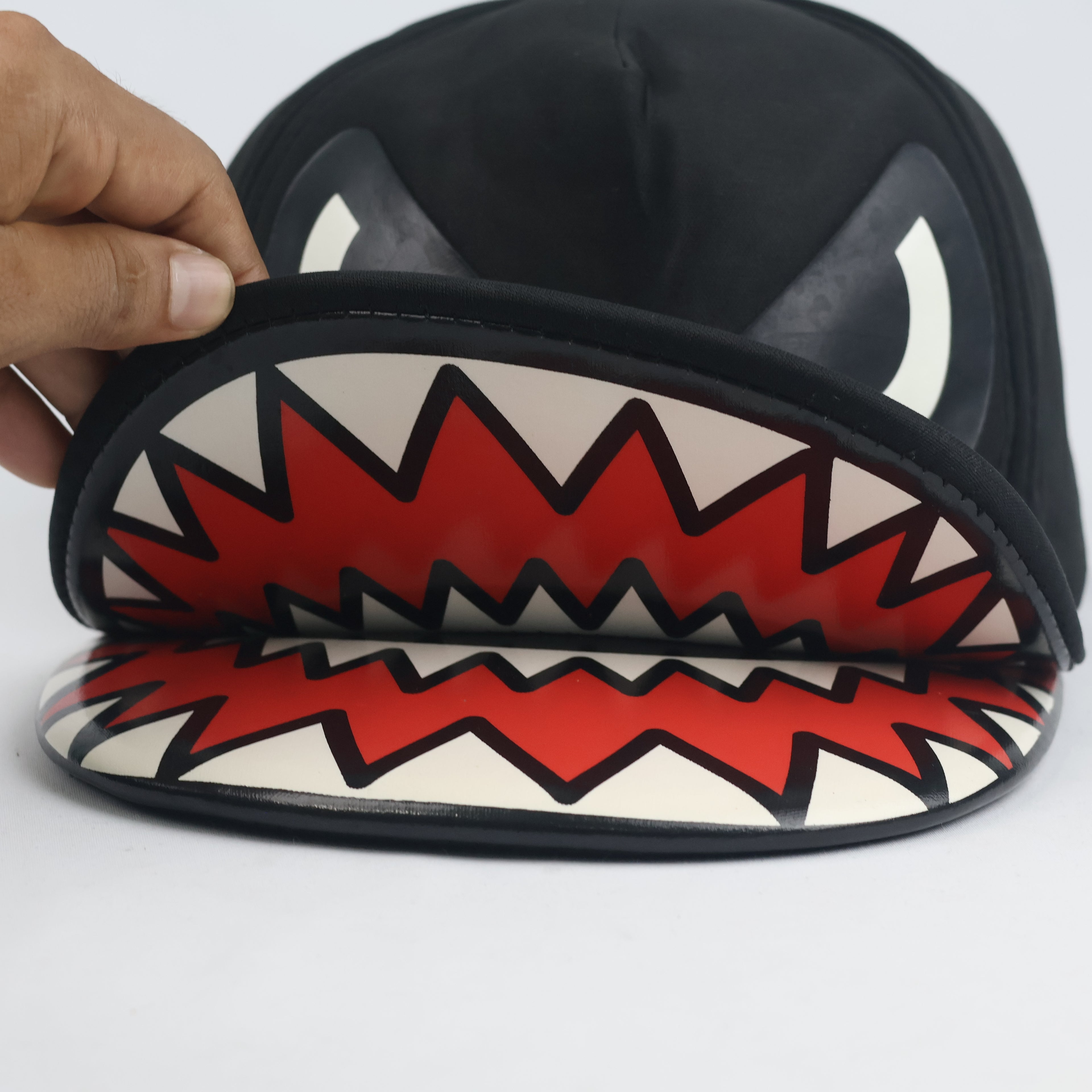 Thrifted Novelty Monster Mouth Under-Brim Graphic Trucker Cap (57-59 cm)