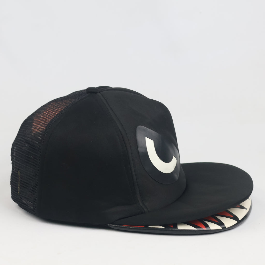 Thrifted Novelty Monster Mouth Under-Brim Graphic Trucker Cap (57-59 cm)