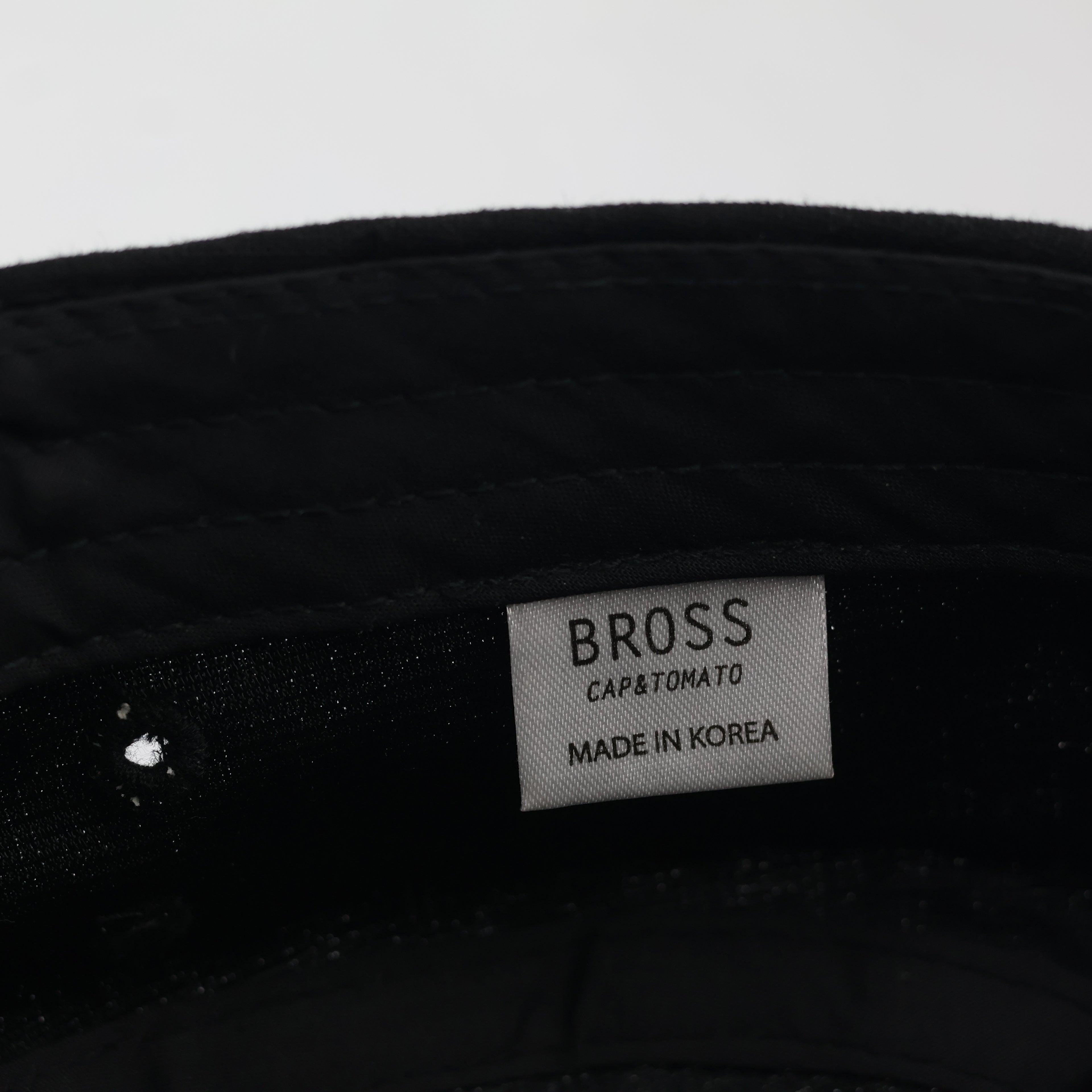 Minimalist All-Black Flat Top Patrol Thrifted Hat - Made in Korea Streetwear