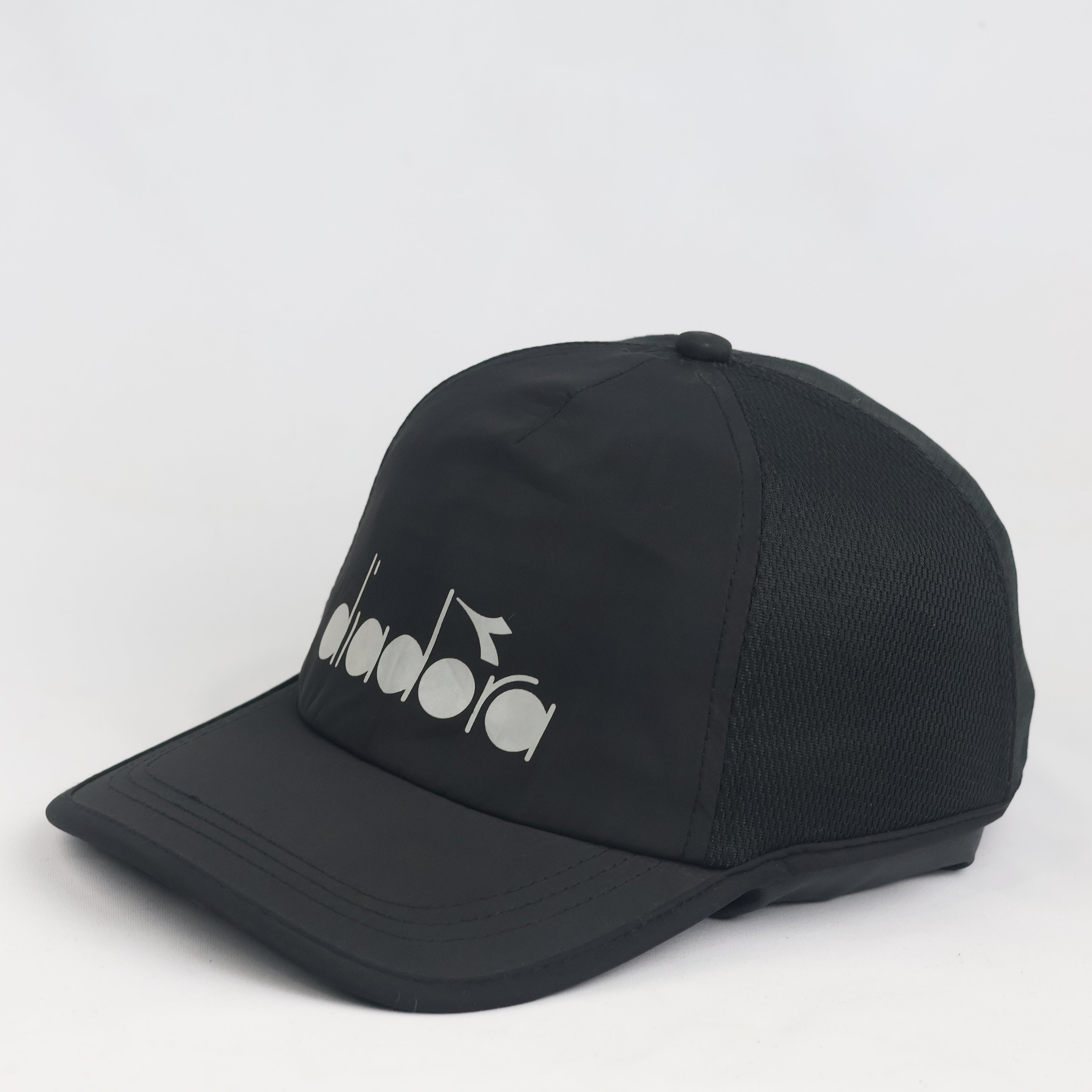 Thrifted Diadora Italian Sportswear Black Breathable Running Hat