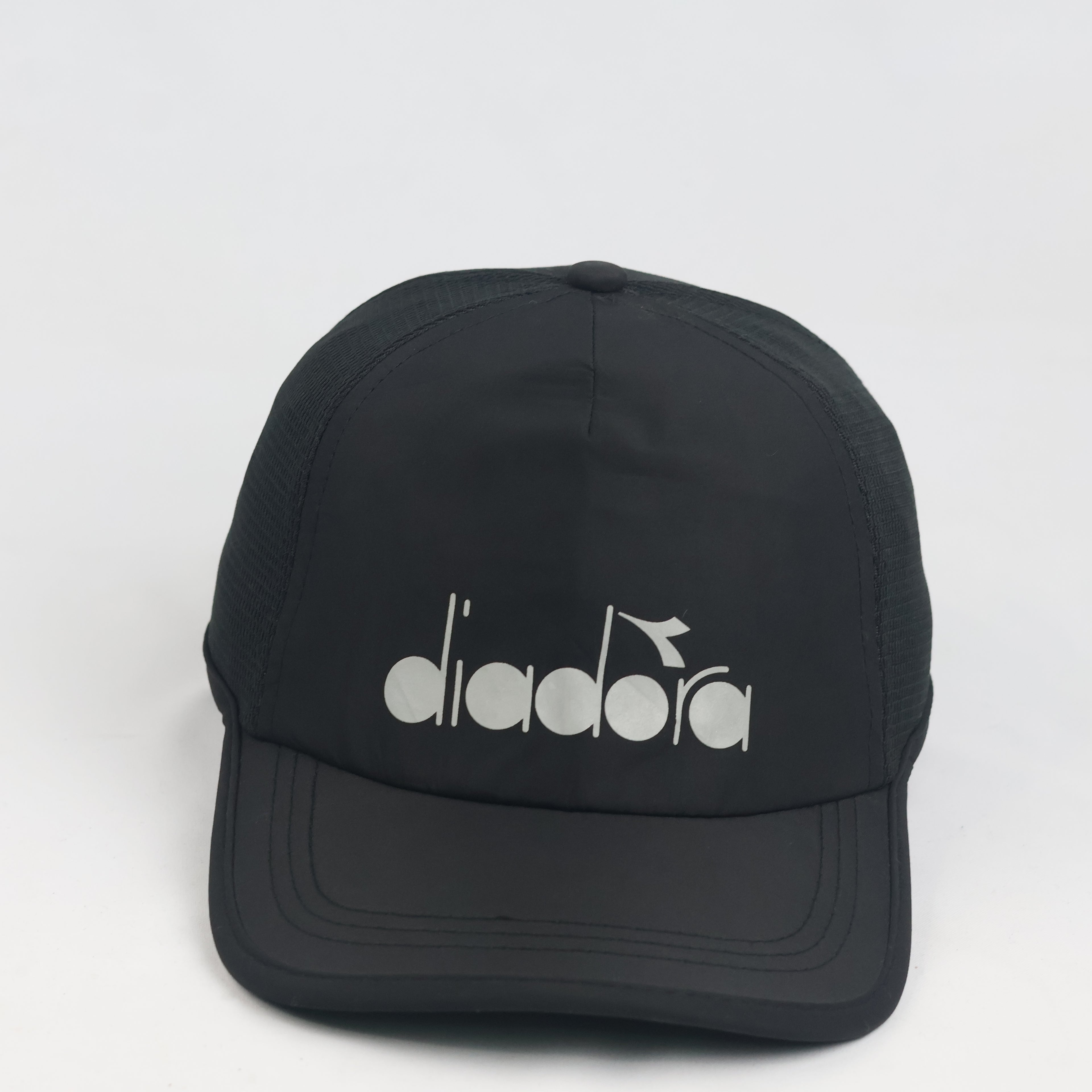 Thrifted Diadora Italian Sportswear Black Breathable Running Hat