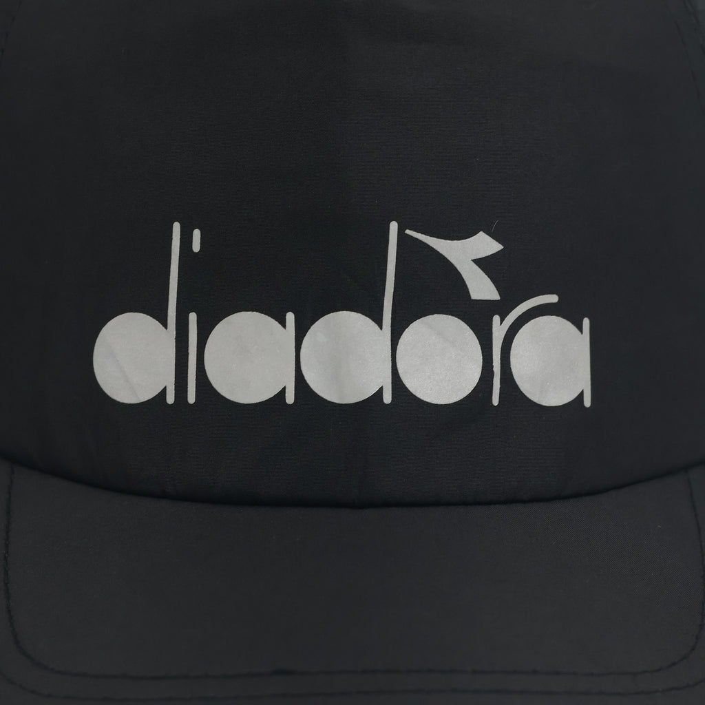 Thrifted Diadora Italian Sportswear Black Breathable Running Hat
