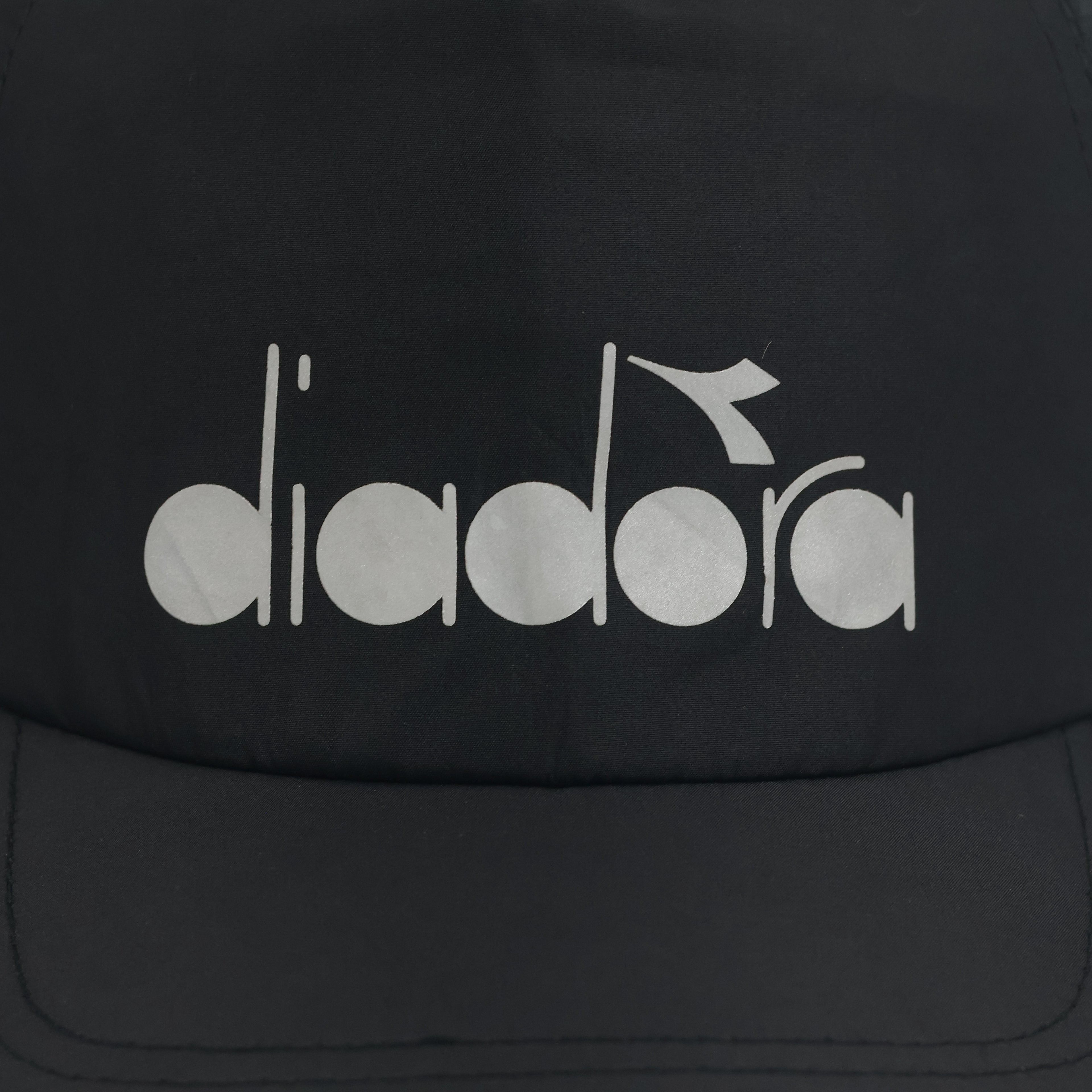 Thrifted Diadora Italian Sportswear Black Breathable Running Hat