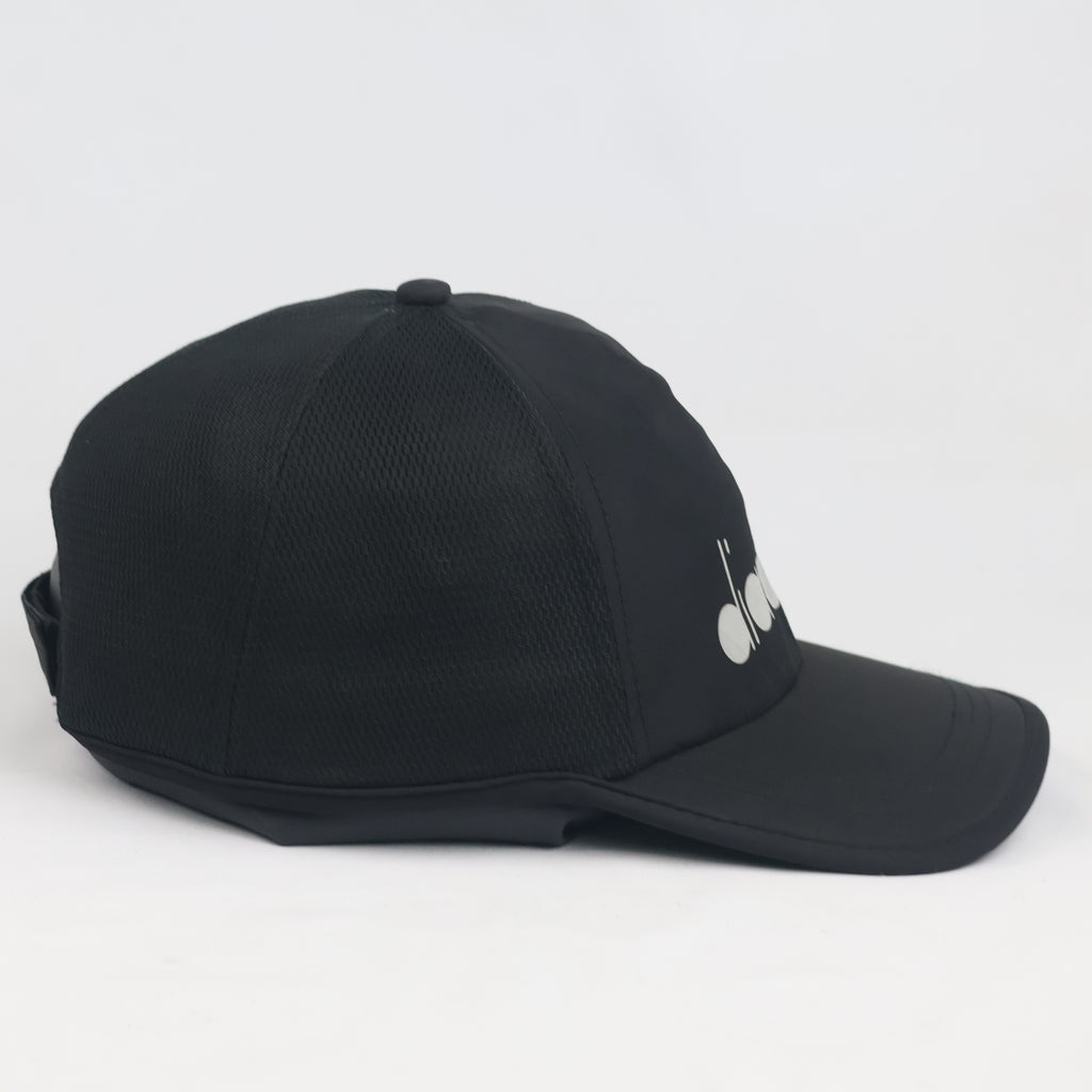 Thrifted Diadora Italian Sportswear Black Breathable Running Hat