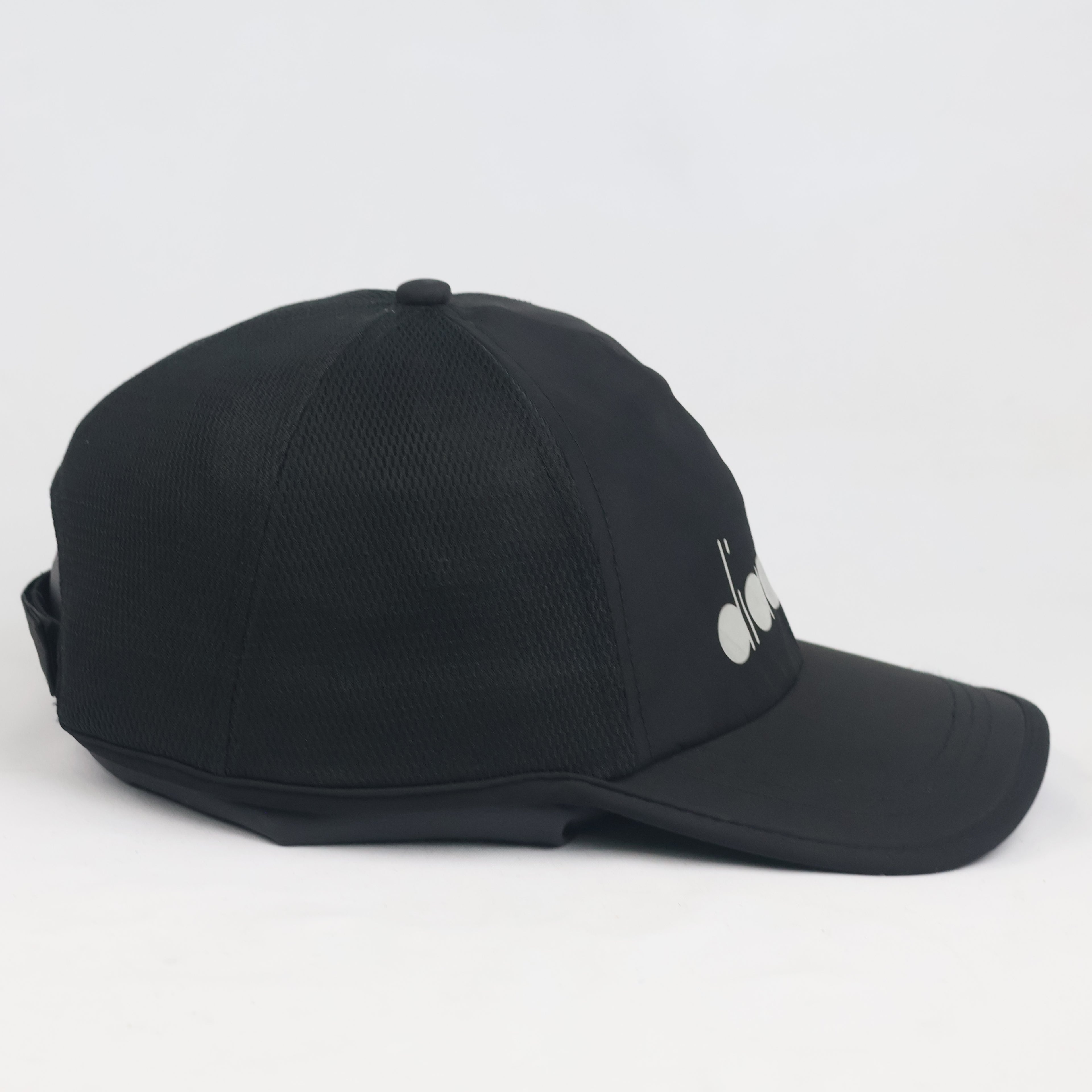Thrifted Diadora Italian Sportswear Black Breathable Running Hat