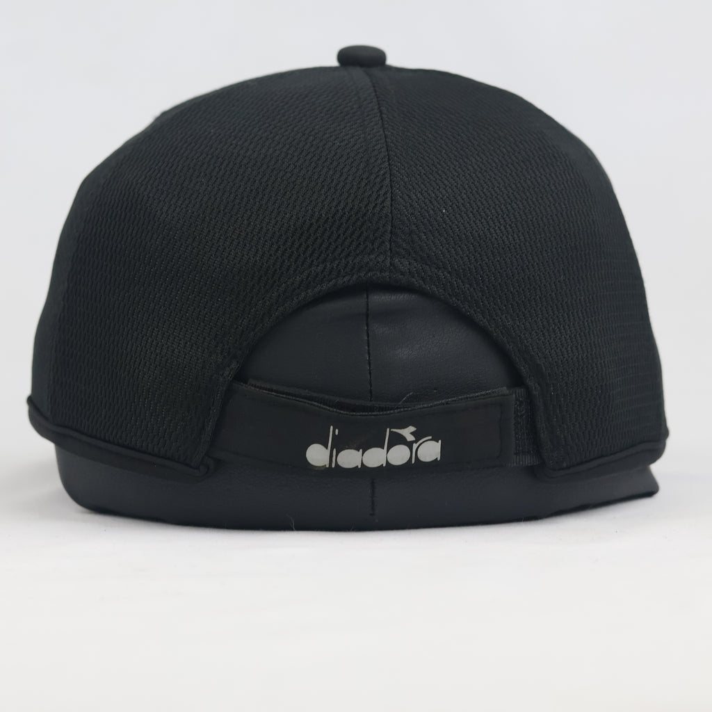 Thrifted Diadora Italian Sportswear Black Breathable Running Hat