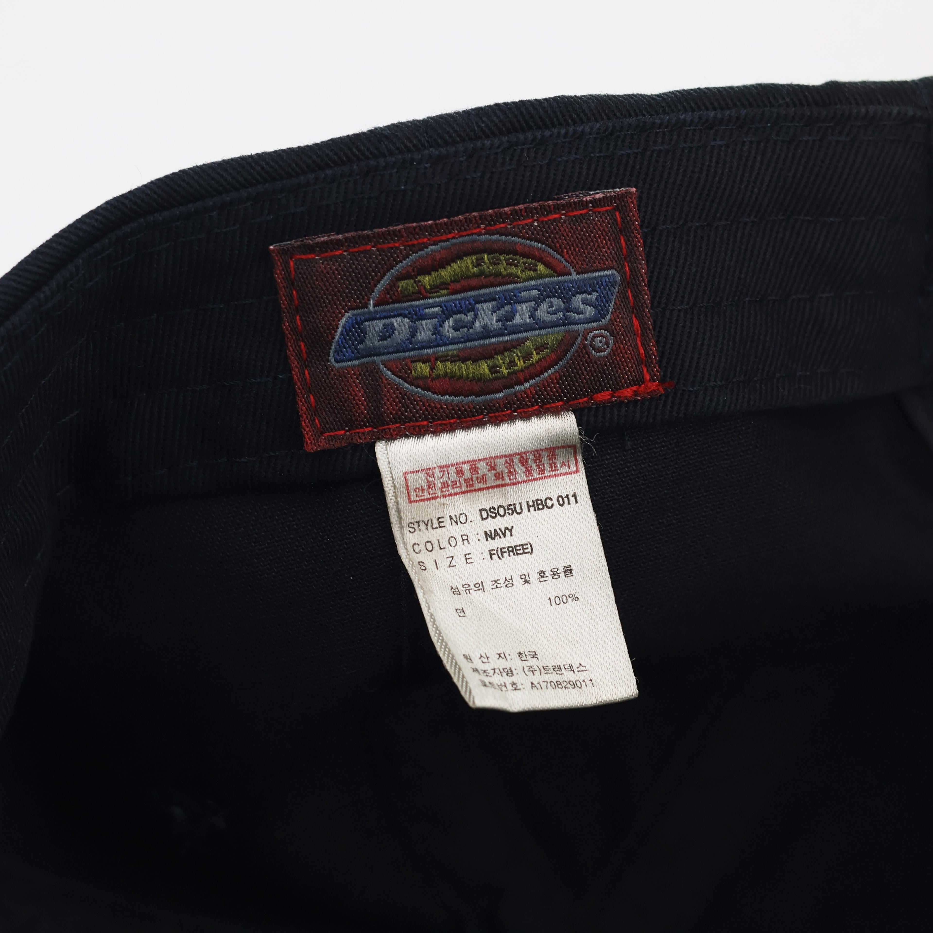 Dickies Embroidered Spellout Logo Navy Blue Baseball Thrifted Cap