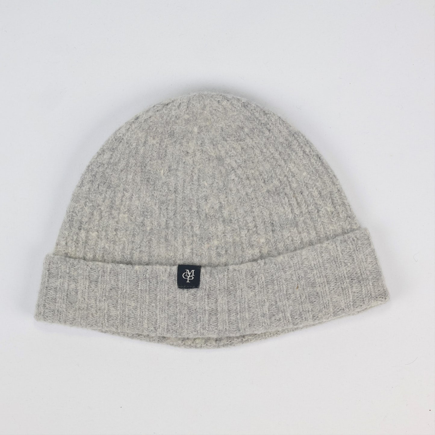 Marc O'Polo 100% Virgin Wool Thrifted Beanie - Light Grey Winter Hat (8-14 Years)