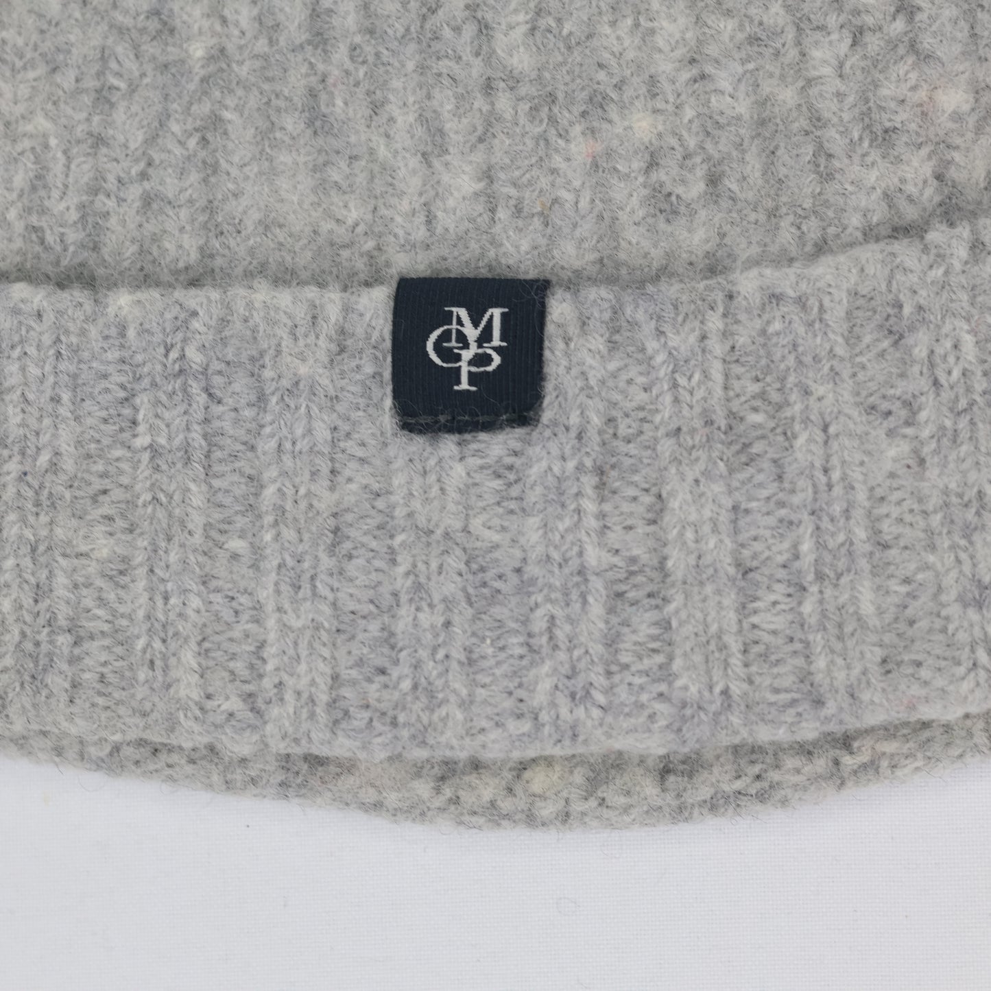 Marc O'Polo 100% Virgin Wool Thrifted Beanie - Light Grey Winter Hat (8-14 Years)