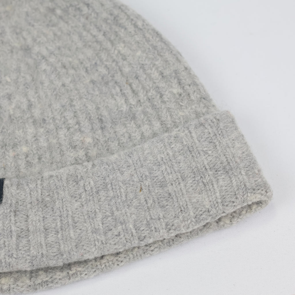 Marc O'Polo 100% Virgin Wool Thrifted Beanie - Light Grey Winter Hat (8-14 Years)