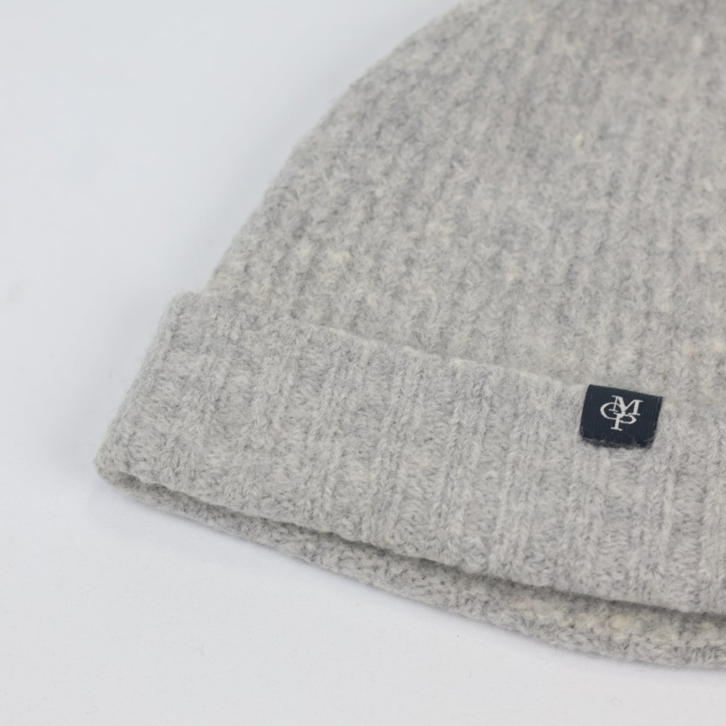 Marc O'Polo 100% Virgin Wool Thrifted Beanie - Light Grey Winter Hat (8-14 Years)