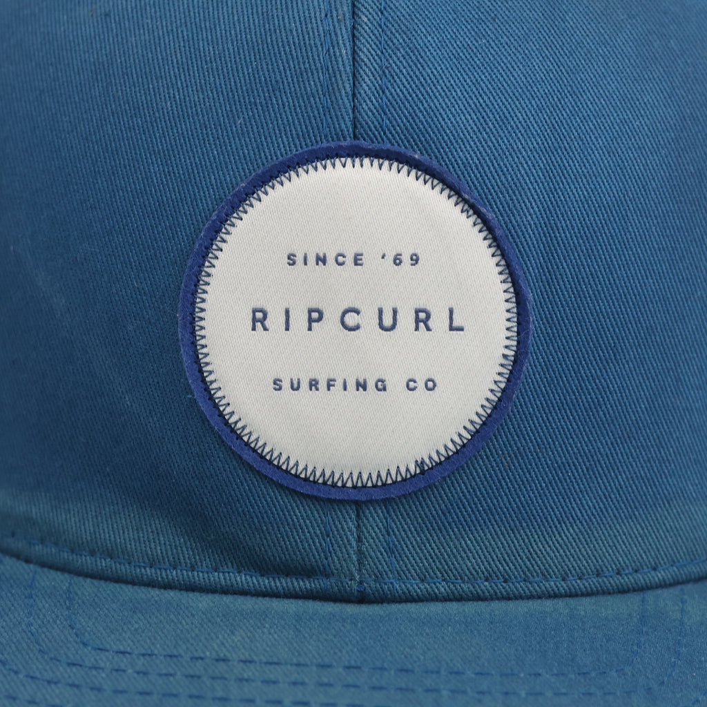 Rip Curl Surfing Co High Profile Trucker Cap - Teal Blue Flat Brim Snapback
