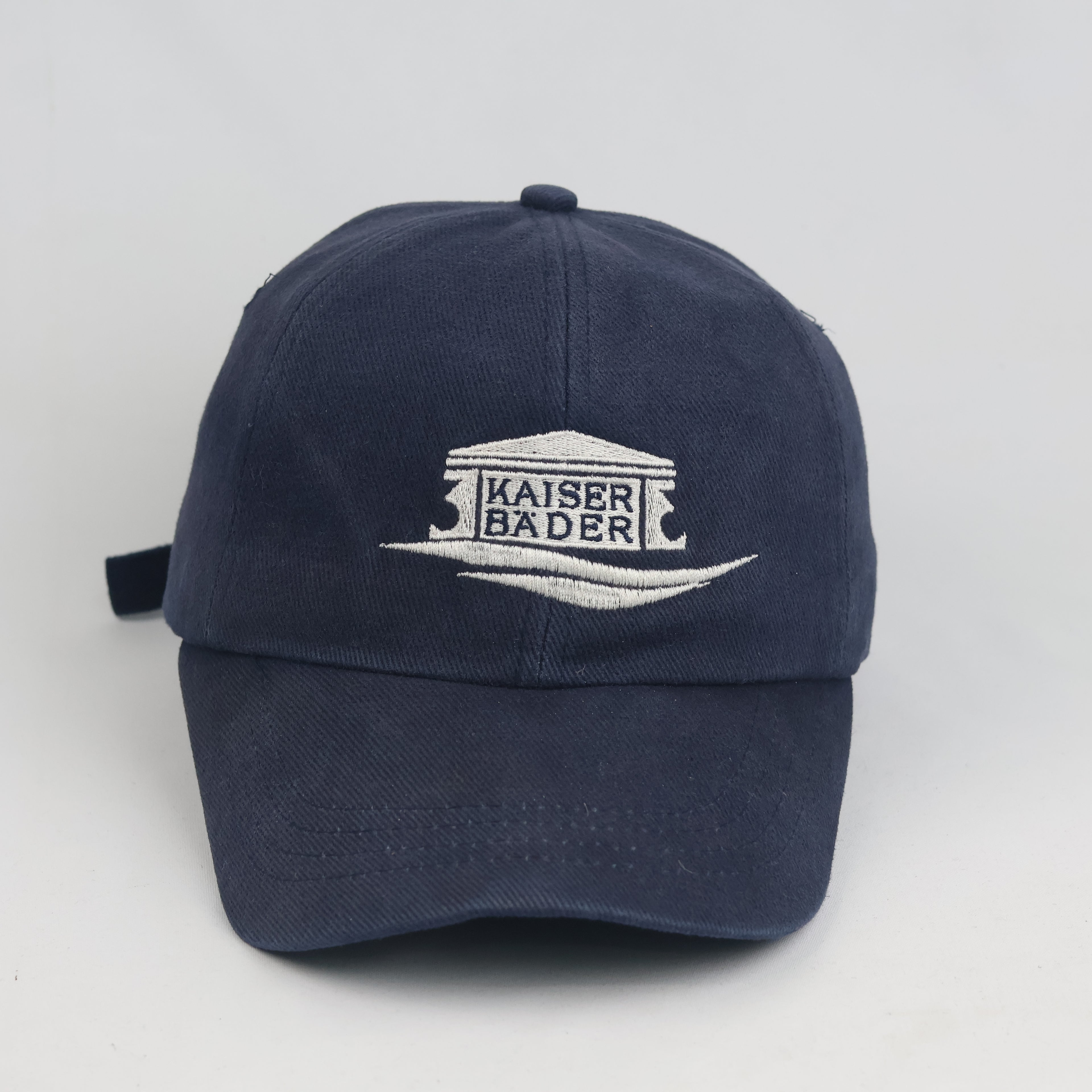 Thrifted Vintage Result Cap Company Navy Blue Strapback - Kaiser Bäder German Resort Cap