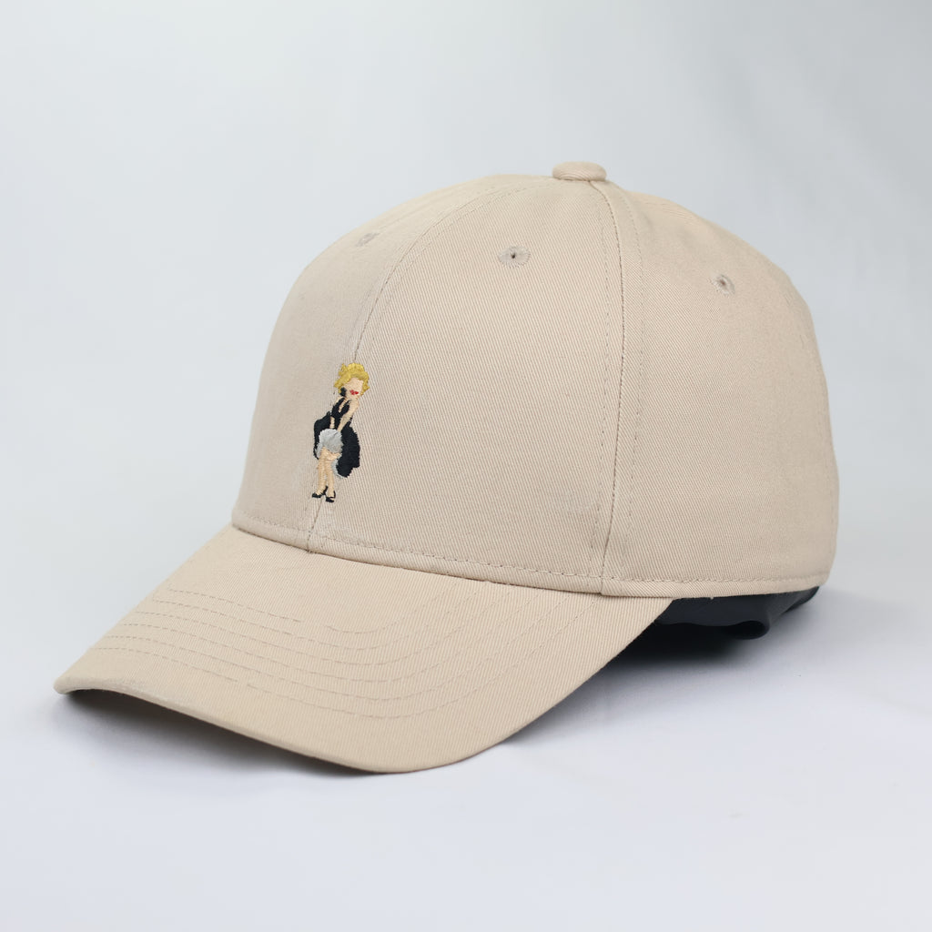 Vintage Zimzum Custom Embroidered Baseball Thrifted Cap - Beige Khaki