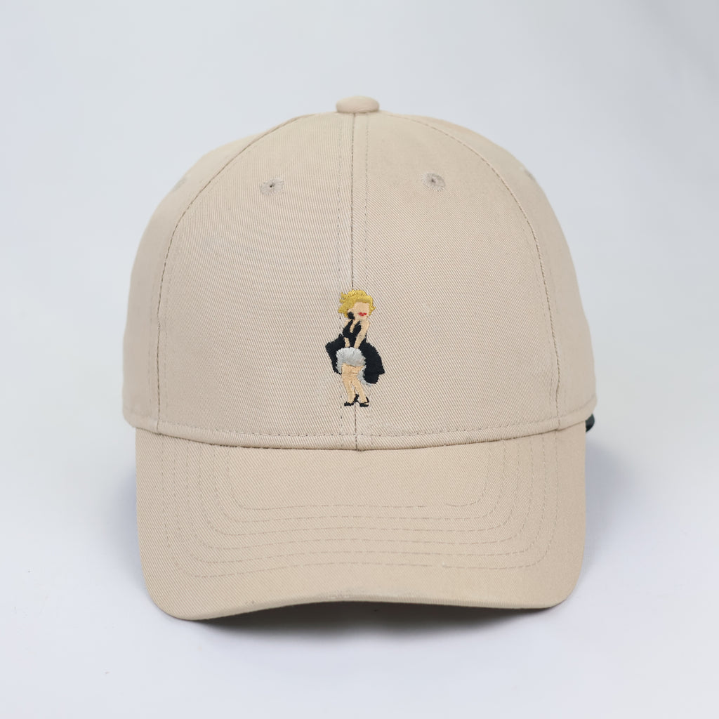Vintage Zimzum Custom Embroidered Baseball Thrifted Cap - Beige Khaki