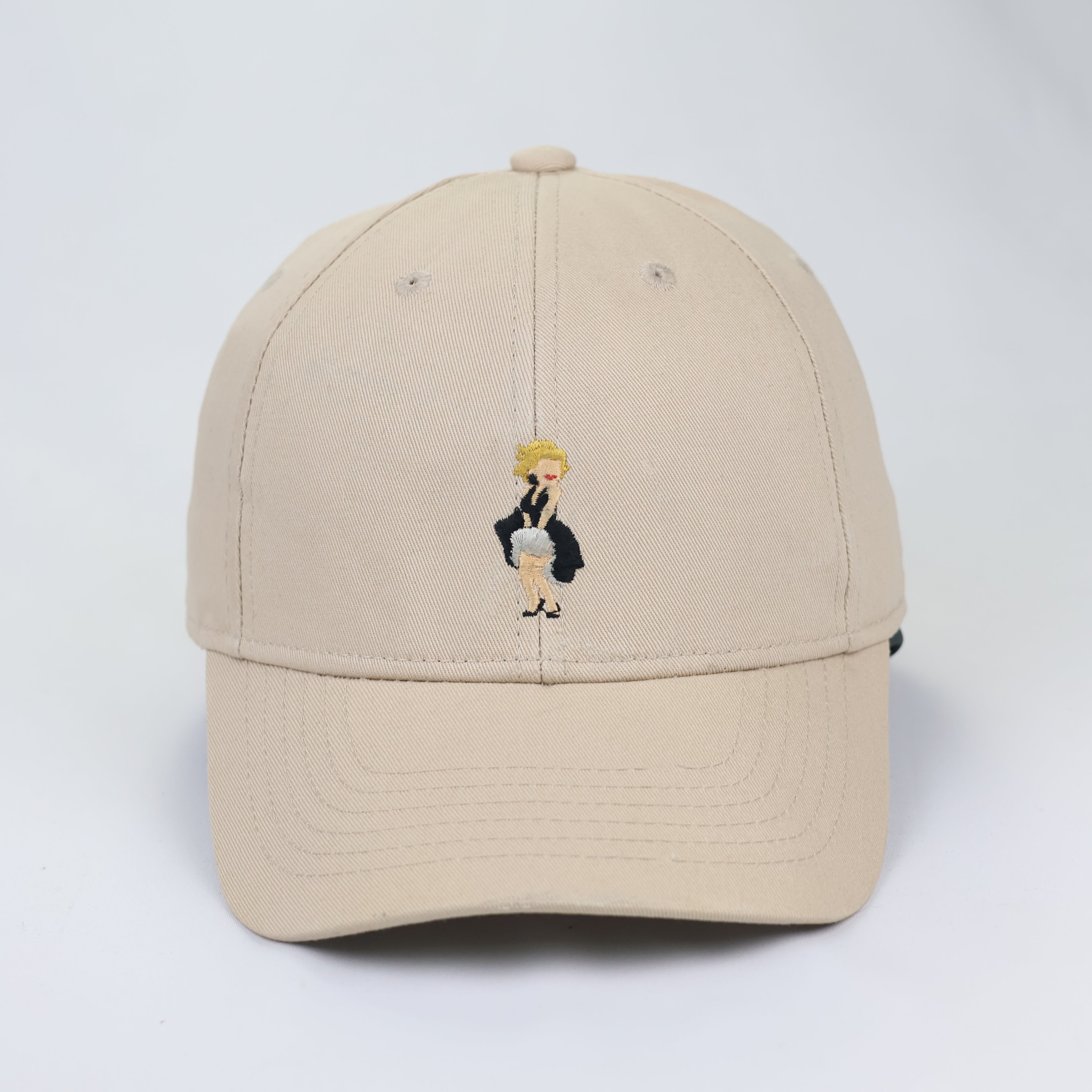 Vintage Zimzum Custom Embroidered Baseball Thrifted Cap - Beige Khaki