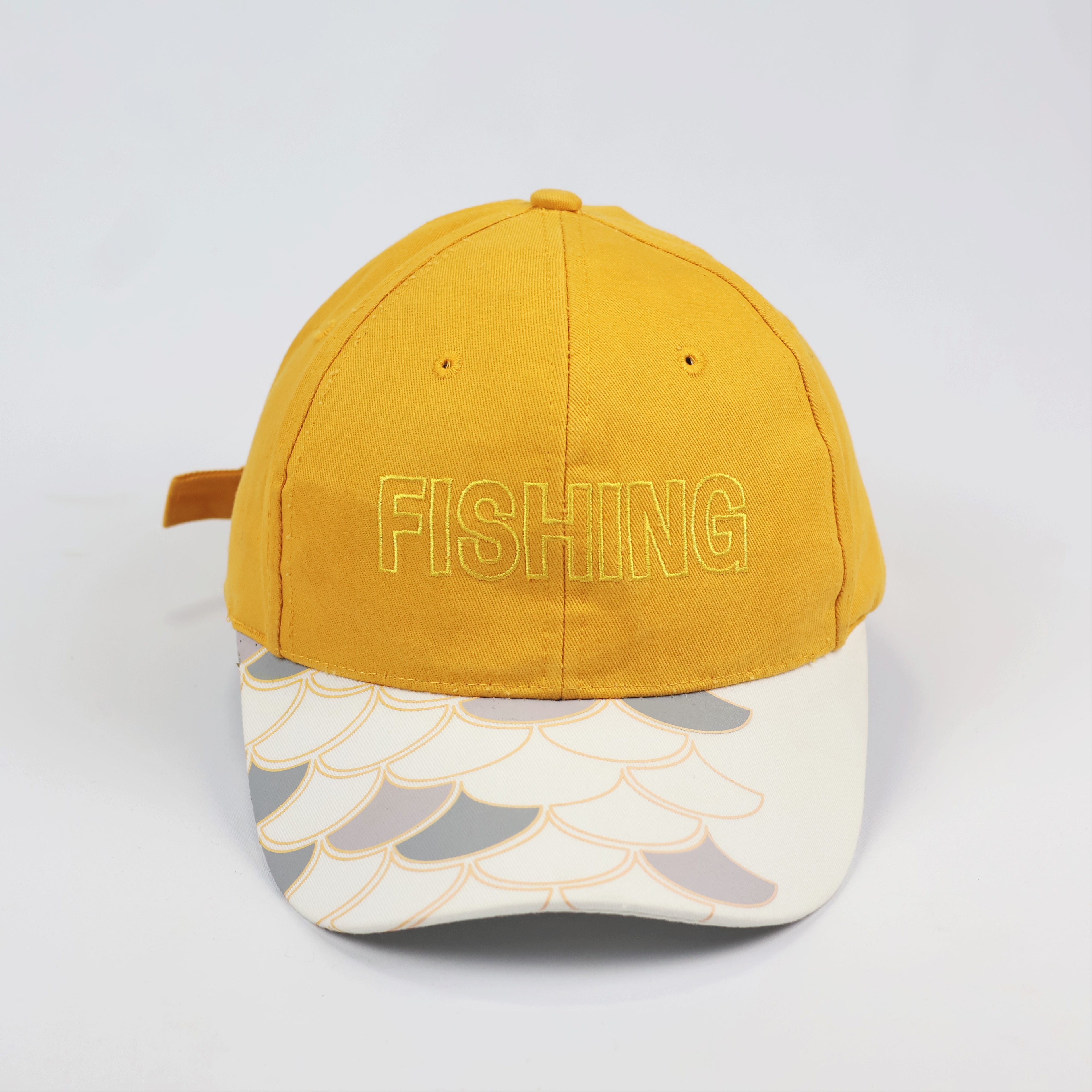 Adult Yellow Outdoor Safari Hat - Wide Brim Fishing Cap with Chin Strap