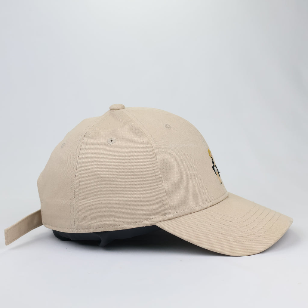 Vintage Zimzum Custom Embroidered Baseball Thrifted Cap - Beige Khaki