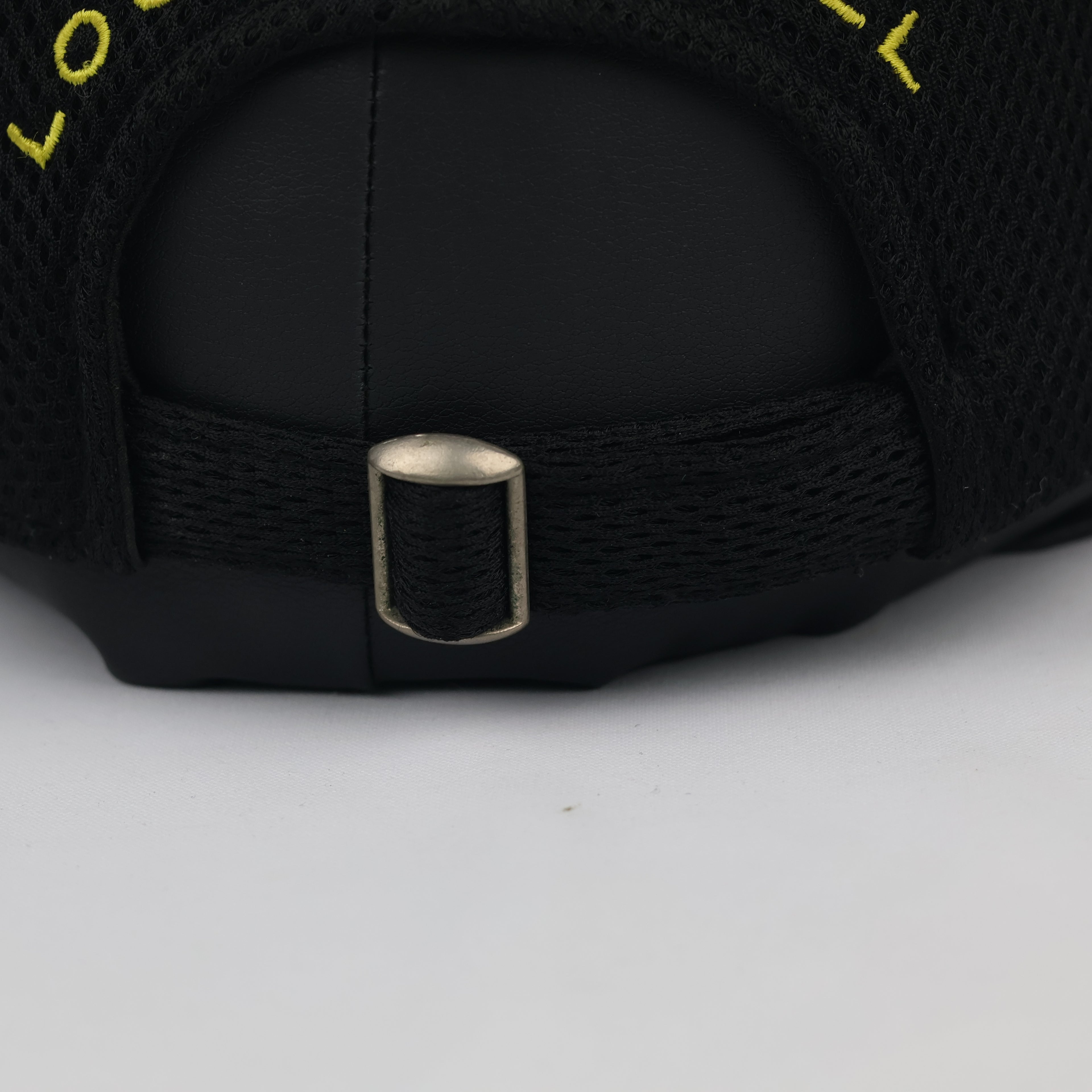 Louis Castel Paris Embroidered Mesh Baseball Thrifted Cap - Black