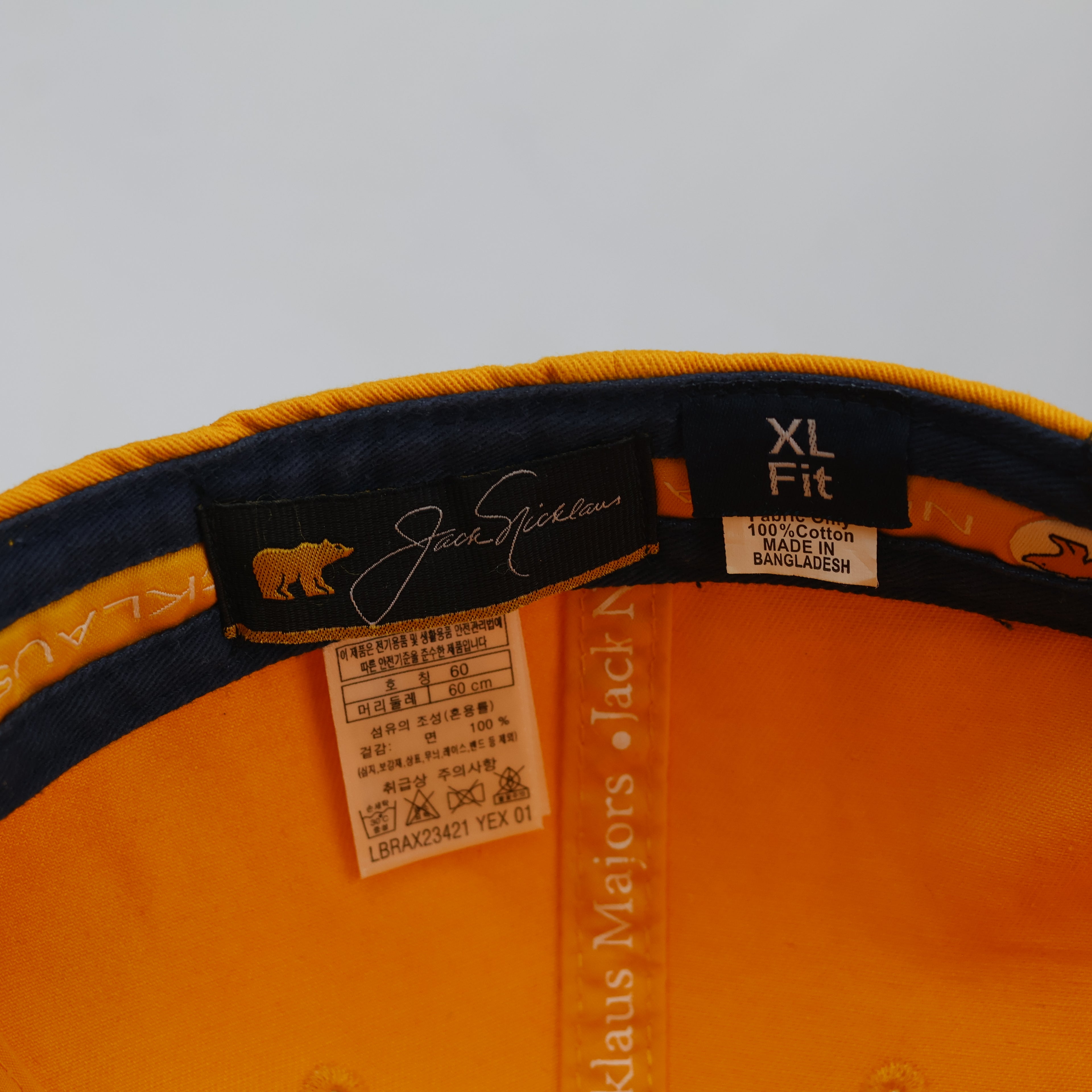 Vintage Jack Nicklaus Golden Bear Embroidered Thrifted Cap - Yellow