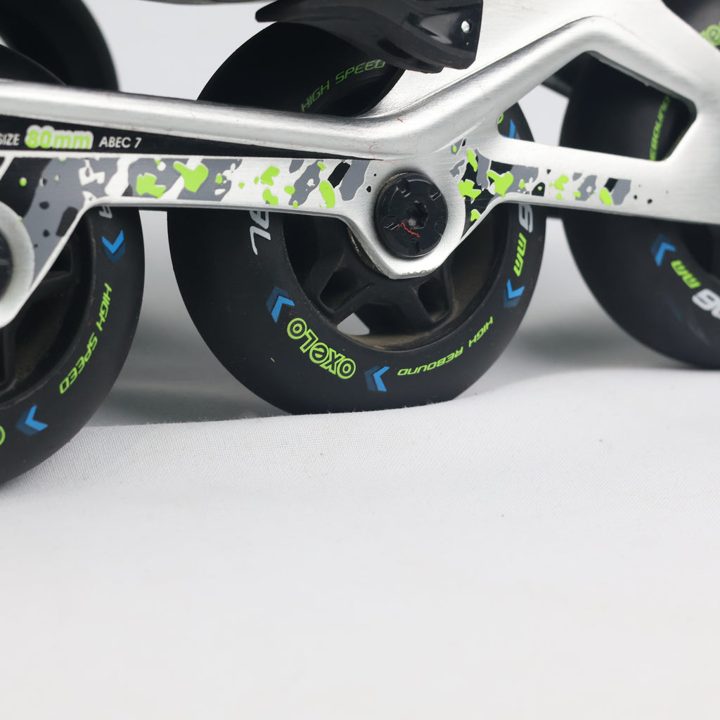 Pre-Owned Oxelo Fit5 Junior Adjustable Inline Skates with Aluminum Frame