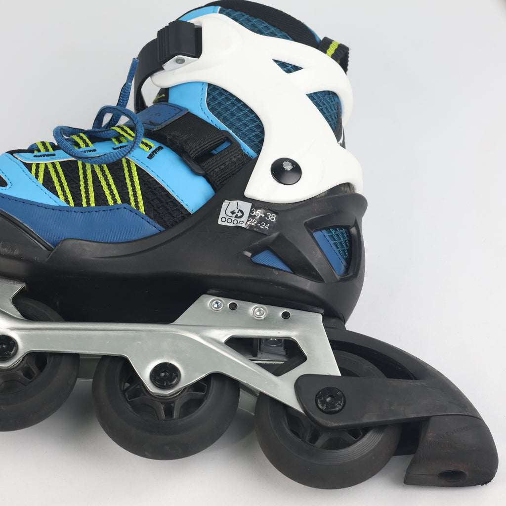 Pre-Owned Oxelo Fit5 Junior Adjustable Inline Skates with Aluminum Frame