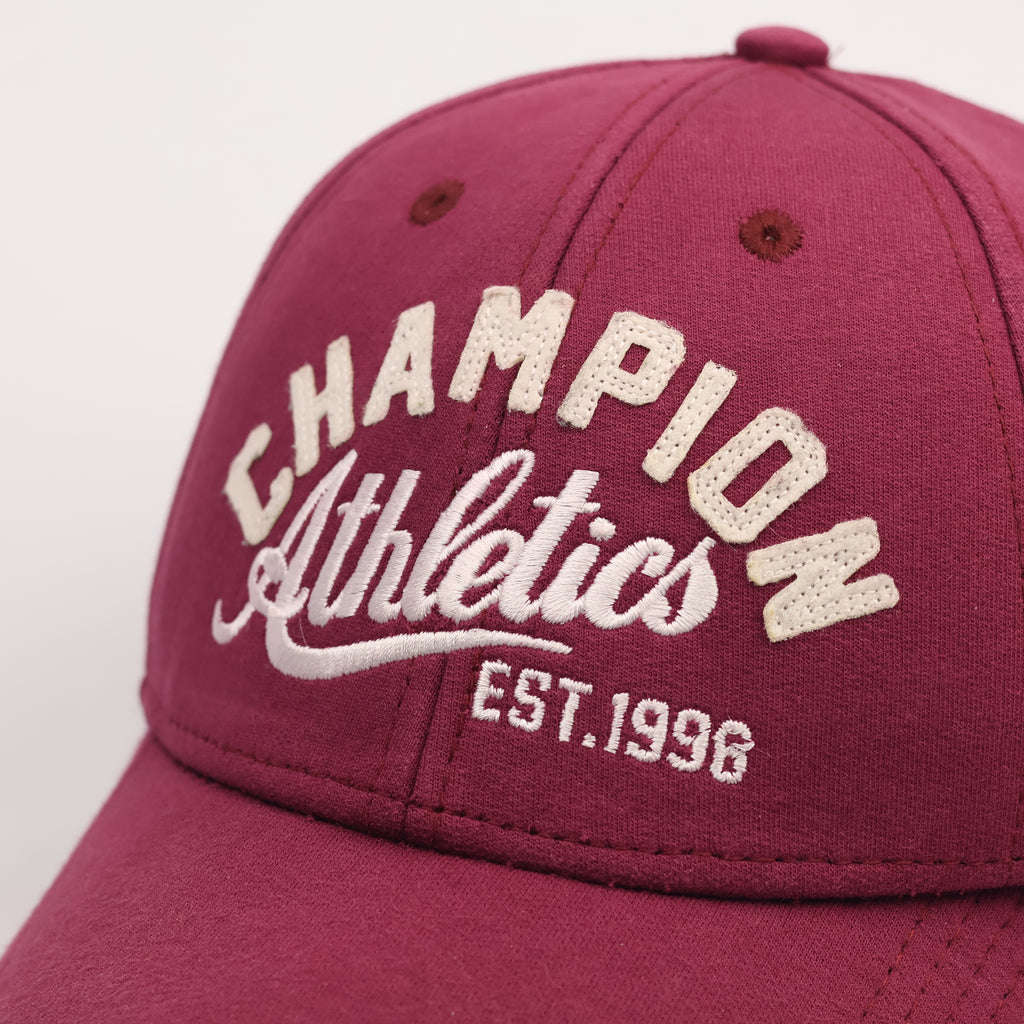 Vintage Champion Athletics Est. 1996 Maroon Baseball Thrifted Cap
