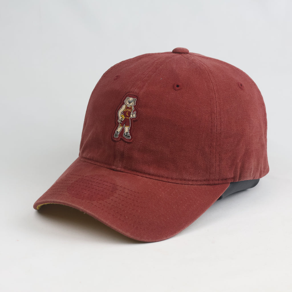 Thrifted Mitchell & Ness Cleveland Cavaliers Moondog Mascot Cap - Wine Red Gold Underbill
