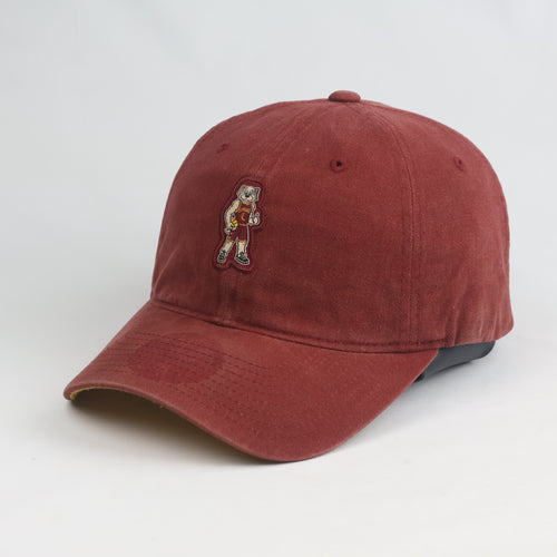 Thrifted Mitchell & Ness Cleveland Cavaliers Moondog Mascot Cap - Wine Red Gold Underbill