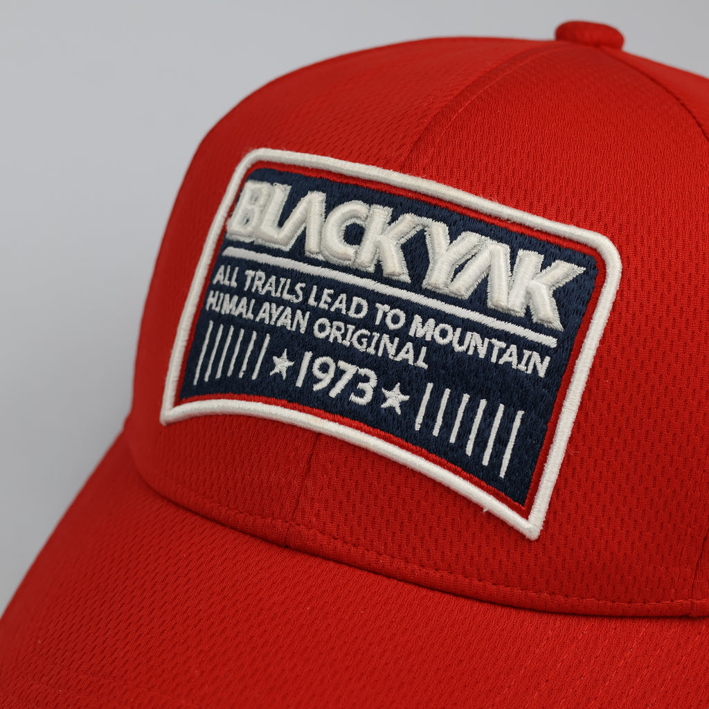 Vintage BlackYak 1973 Mountain Trails Snapback Thrifted Hat - Red