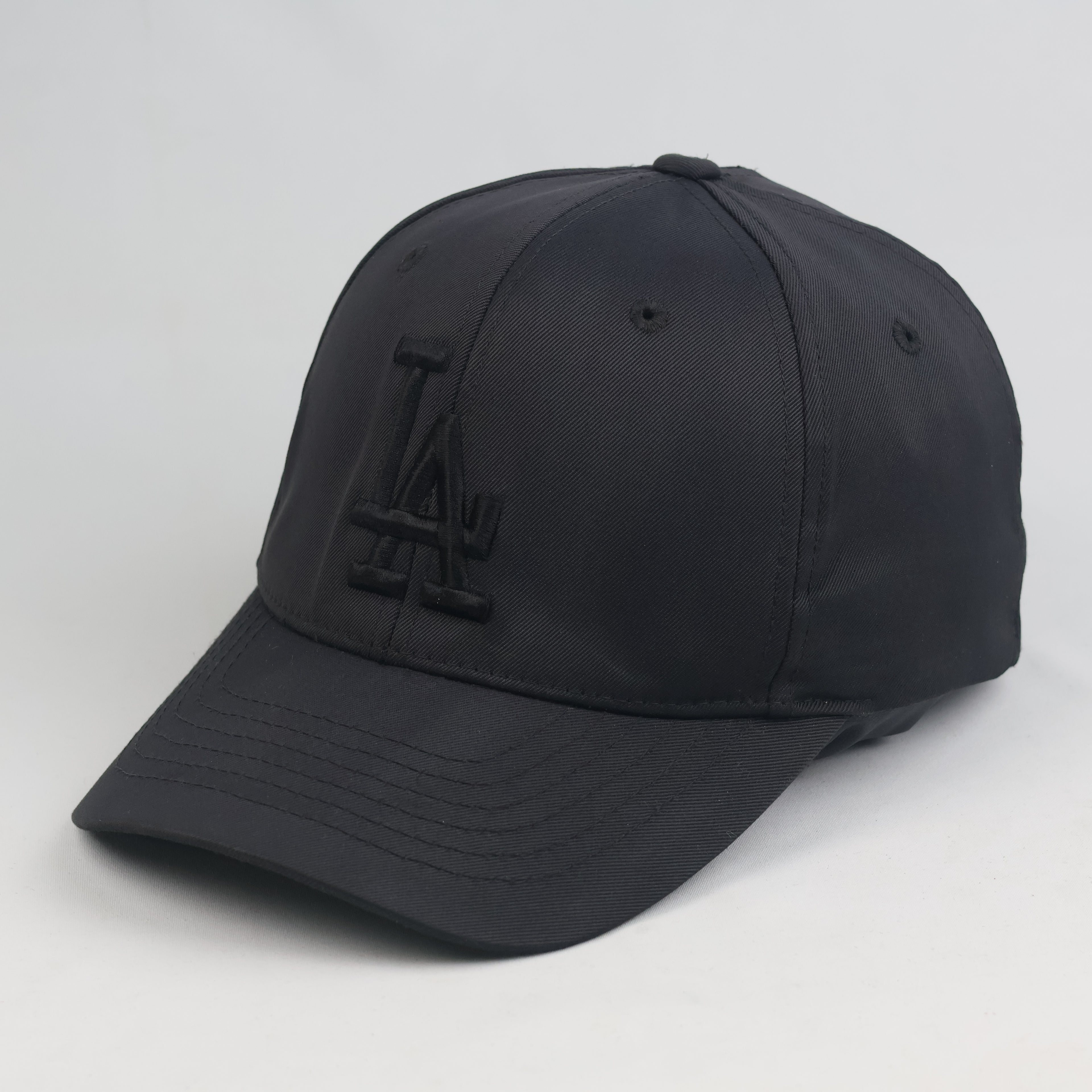 Thrifted LA Dodgers Black-on-Black Embroidered Baseball Cap