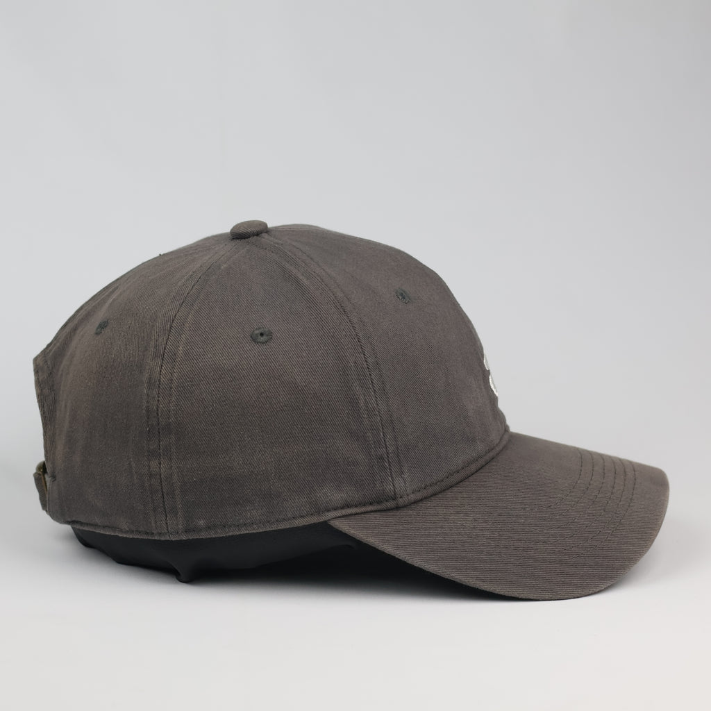 Minimalist "a" Embroidered Charcoal Grey Baseball Thrifted Cap