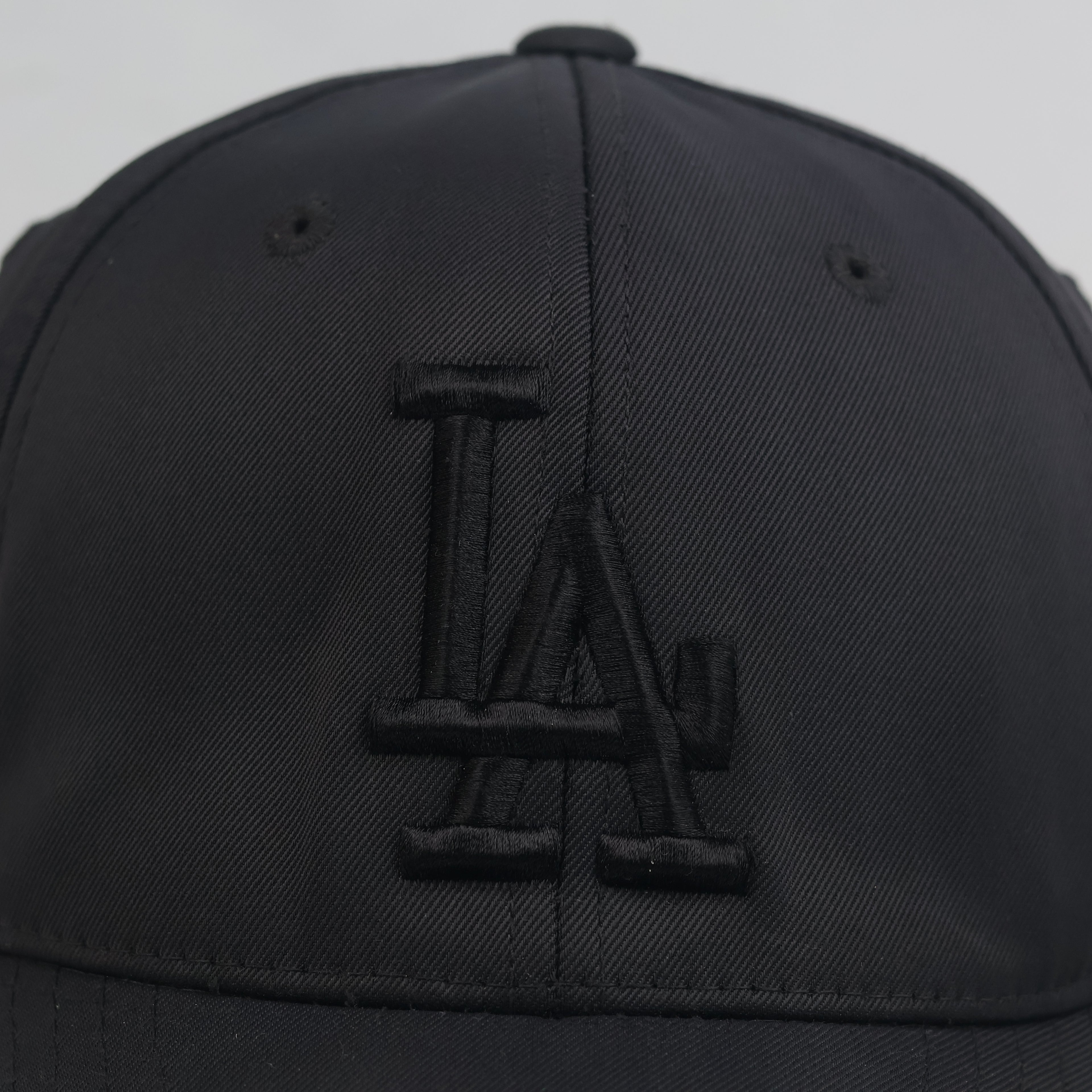 Thrifted LA Dodgers Black-on-Black Embroidered Baseball Cap