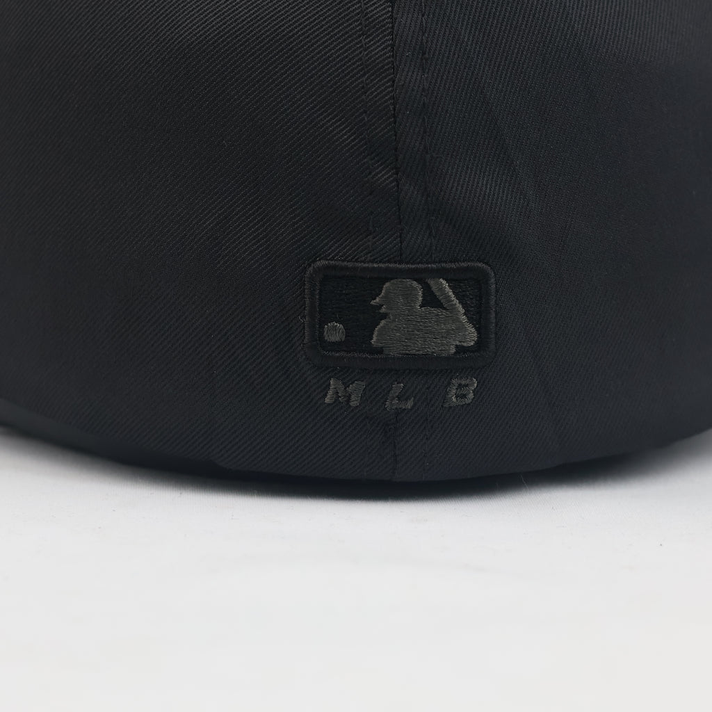Thrifted LA Dodgers Black-on-Black Embroidered Baseball Cap