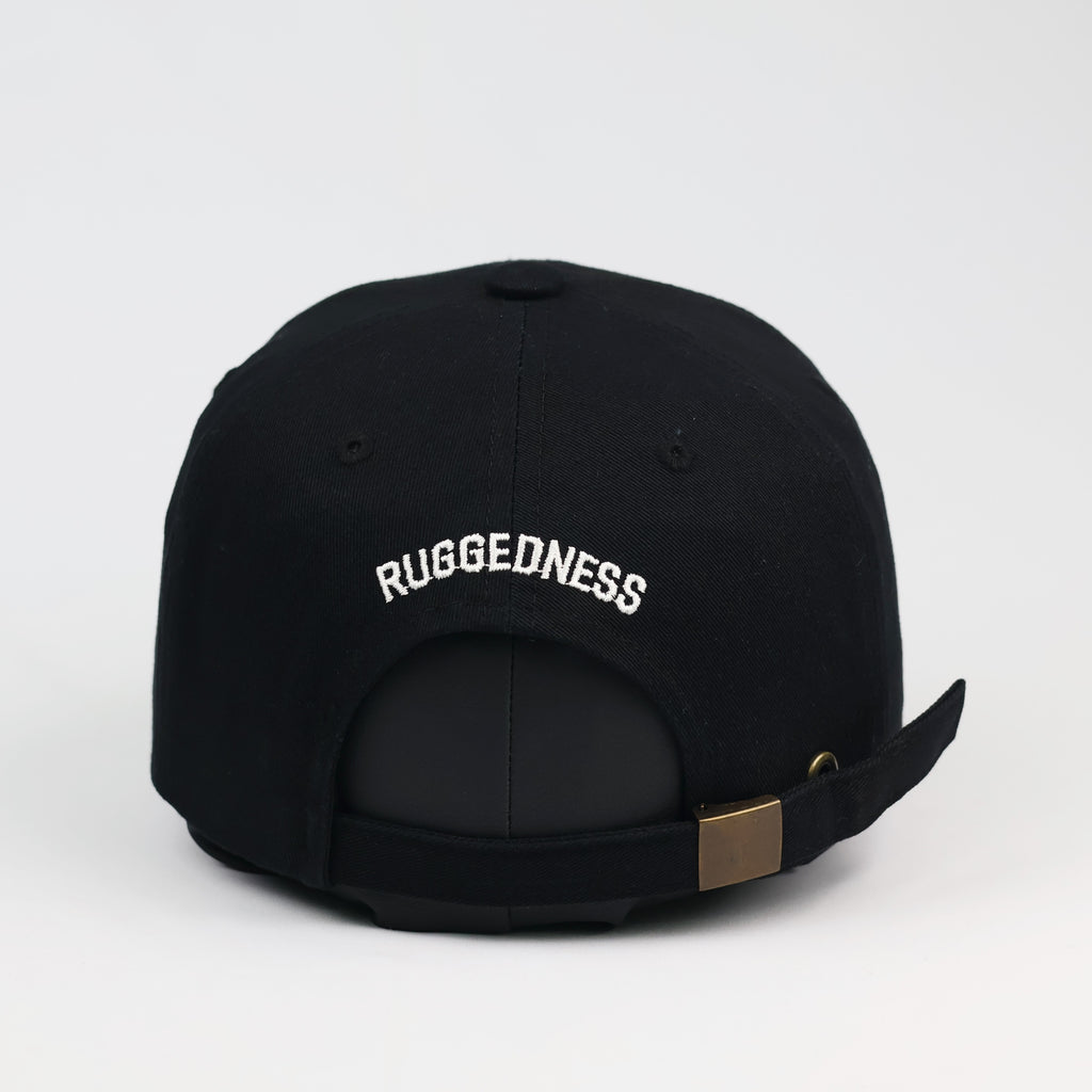 Brooklyn "8" Embroidered Black Cotton Streetwear Baseball Thrifted Cap