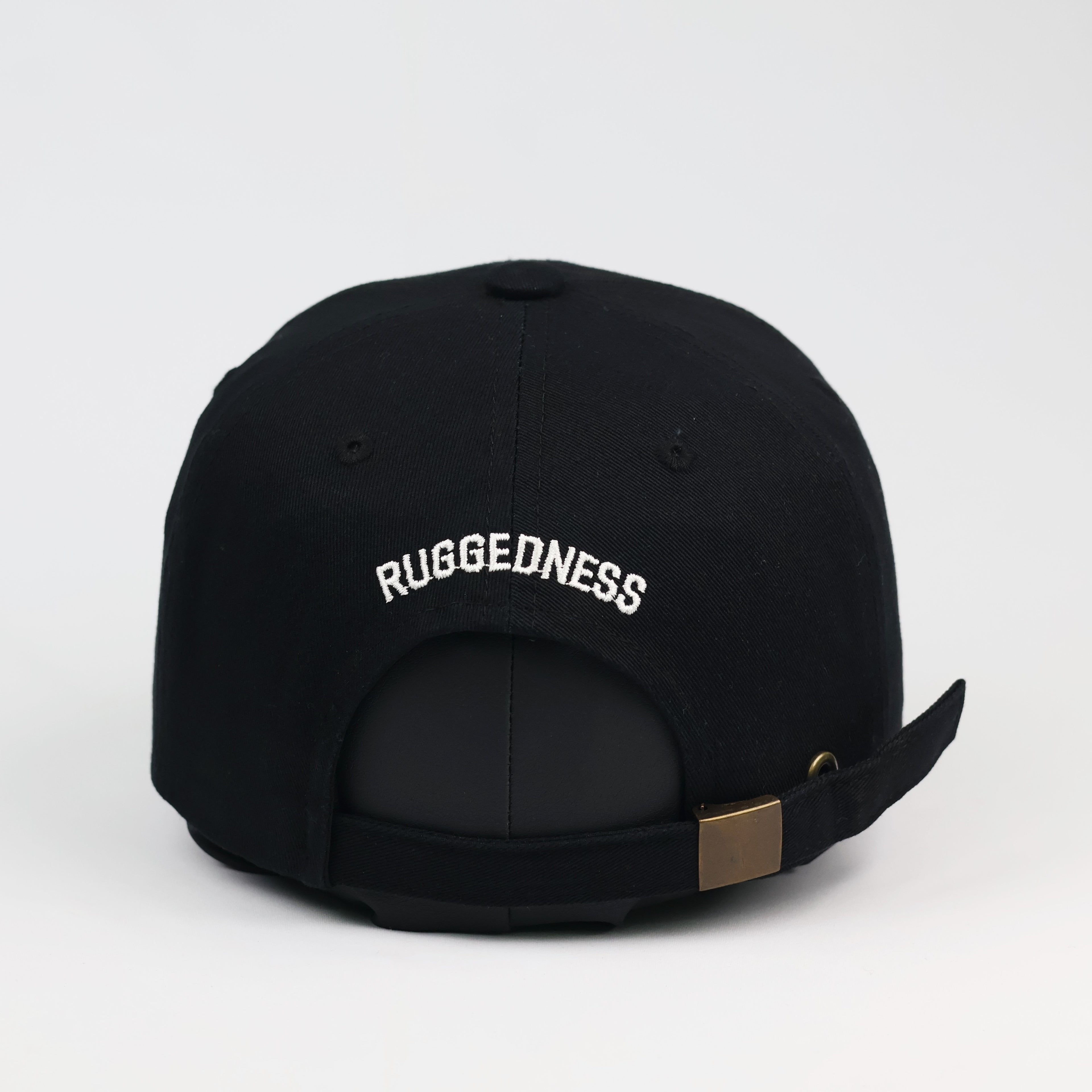 Brooklyn "8" Embroidered Black Cotton Streetwear Baseball Thrifted Cap