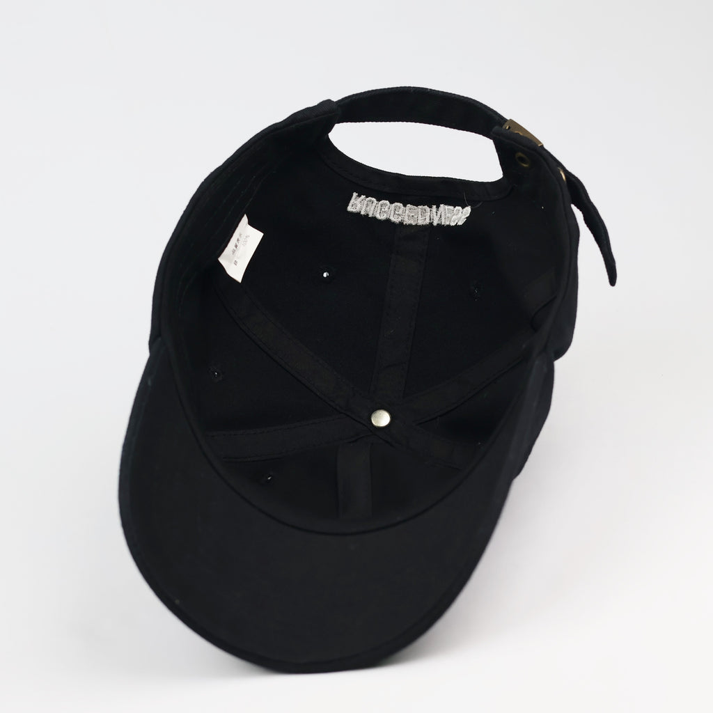 Brooklyn "8" Embroidered Black Cotton Streetwear Baseball Thrifted Cap