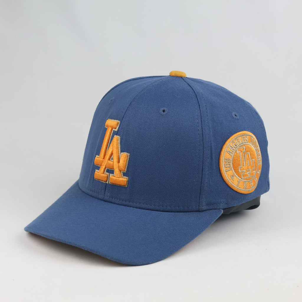 Thrifted LA Dodgers Blue Yellow Embroidered Side Patch Baseball Cap
