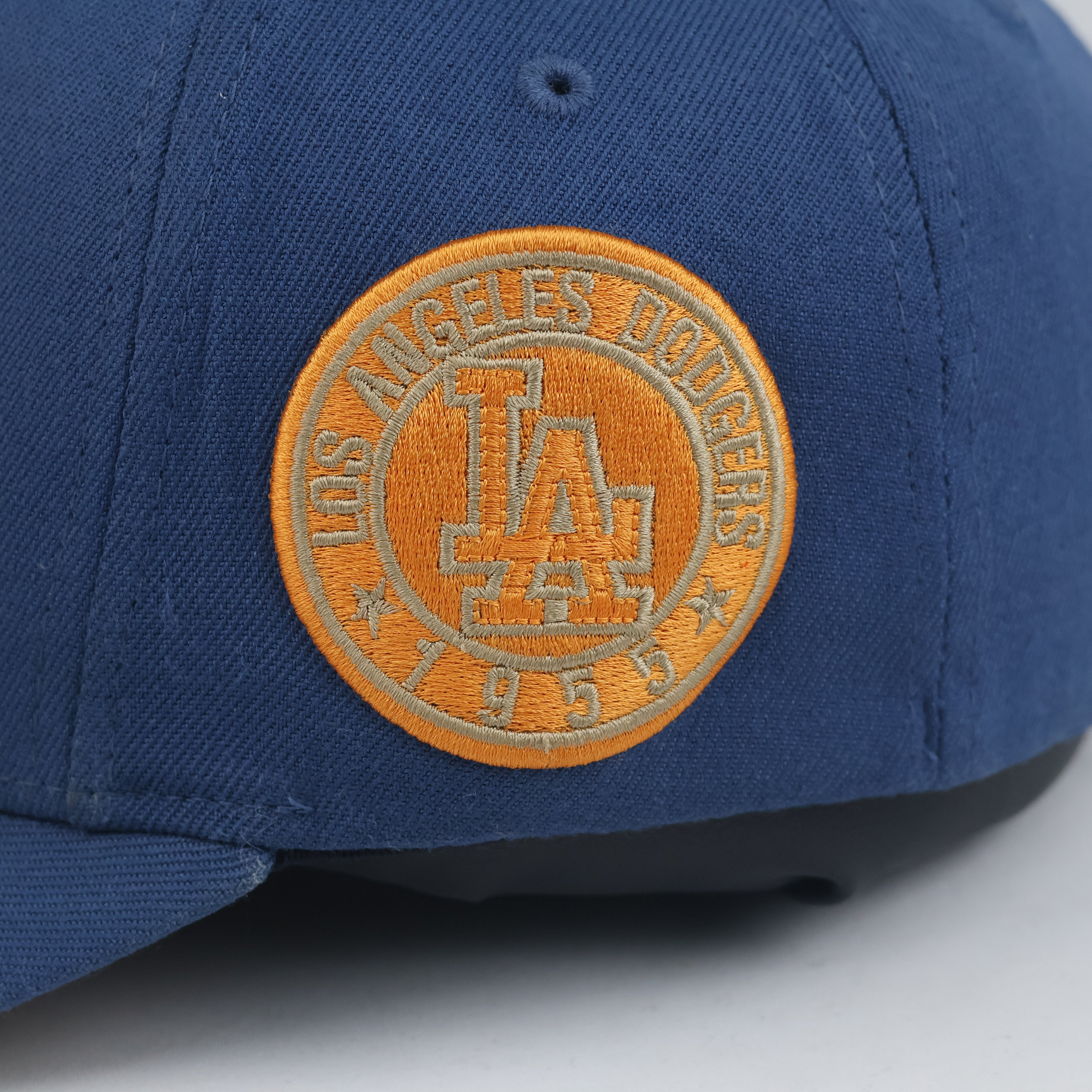 Thrifted LA Dodgers Blue Yellow Embroidered Side Patch Baseball Cap