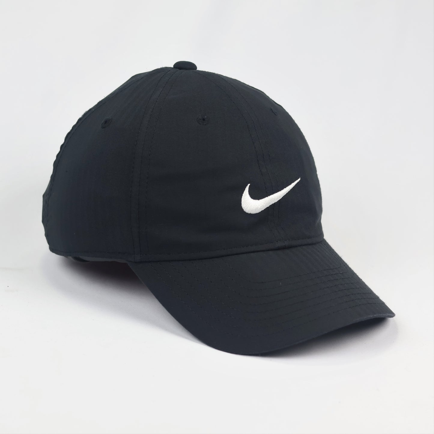 Nike Adjustable Strapback Thrifted Hat - Classic Navy Blue & White Swoosh Cap