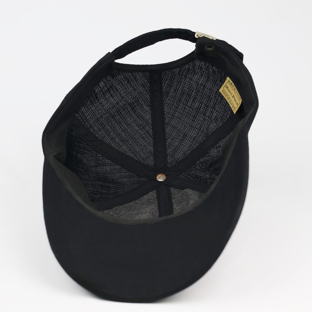 Marco Polo Embroidered Spellout Logo Black Baseball Thrifted Cap